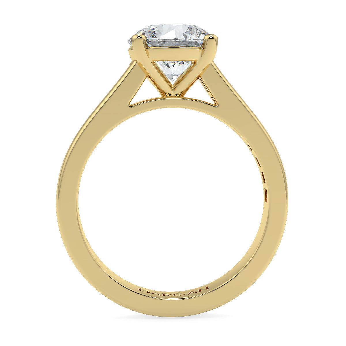 2-3 Carat Round Solitaire Channel Setting Engagement Ring | 18K White, Yellow & Rose Gold | IGI Certified