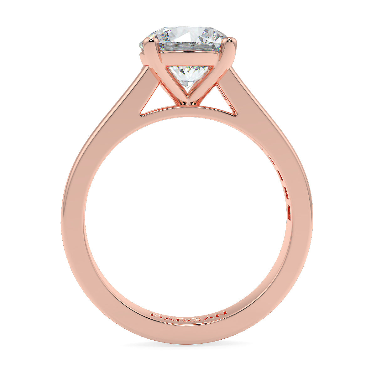 2-3 Carat Round Solitaire Channel Setting Engagement Ring | 18K White, Yellow & Rose Gold | IGI Certified