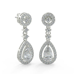 Teardrop Lab-Grown Diamond Drop Earrings
