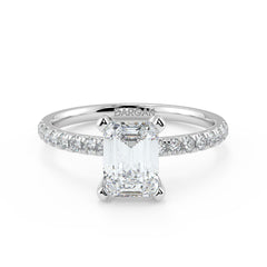 1–3 Carat Emerald Cut Lab Grown Diamond Solitaire Ring | Step-Cut Brilliance | IGI Certified | 18K White, Yellow & Rose Gold