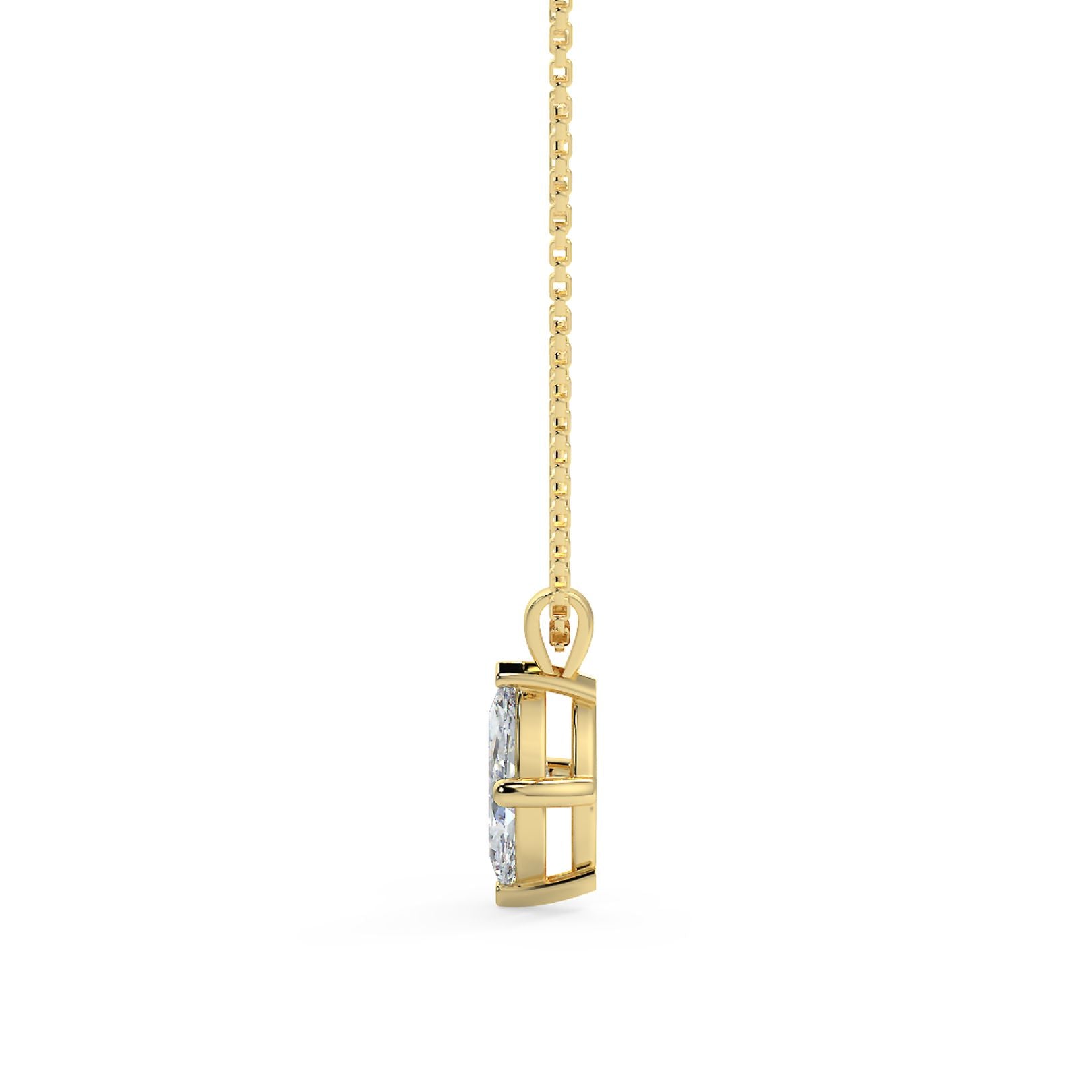 Marquise Cut Lab-Grown Diamond Pendant Necklace with Chain | 18K Gold | 0.50–3 Carats
