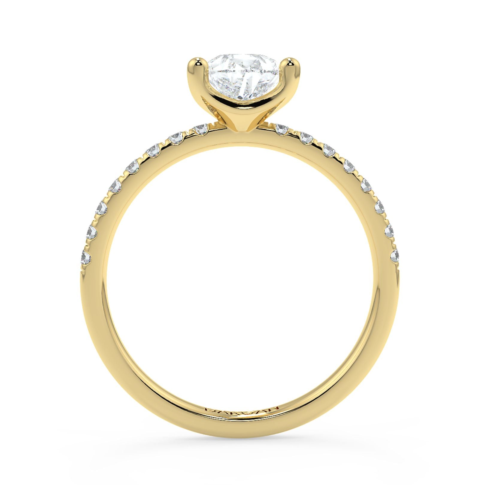 1–3 Carat Pear Cut Lab Grown Diamond Solitaire Ring | 3-Prong Setting | IGI Certified | 18K White, Yellow & Rose Gold