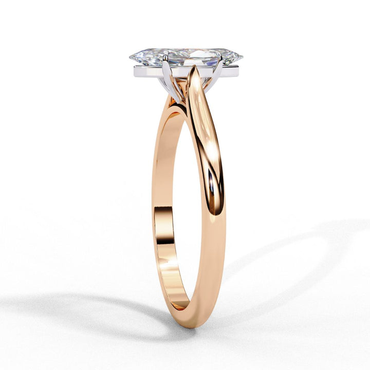 Marquise-Cut Solitaire Diamond Ring