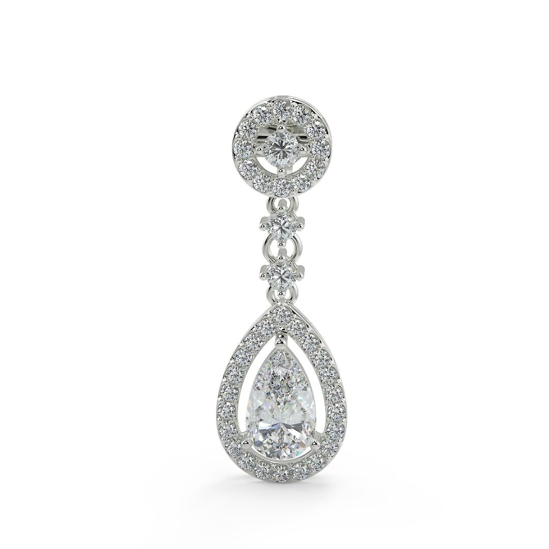 Teardrop Lab-Grown Diamond Drop Earrings
