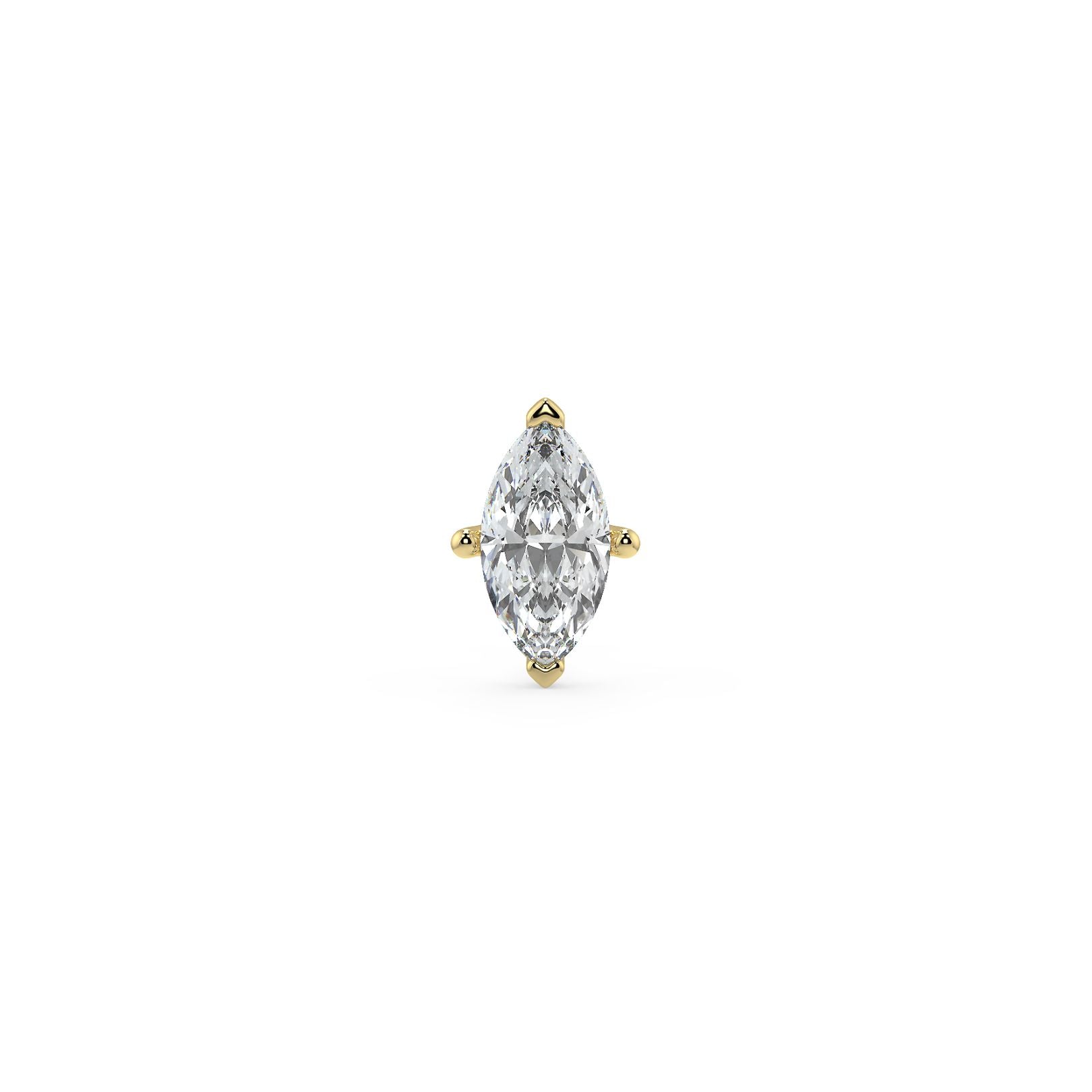 0.50–4 Carat Marquise Cut Lab Grown Diamond Stud Earrings | Brilliant Solitaires | 18K White, Yellow & Rose Gold