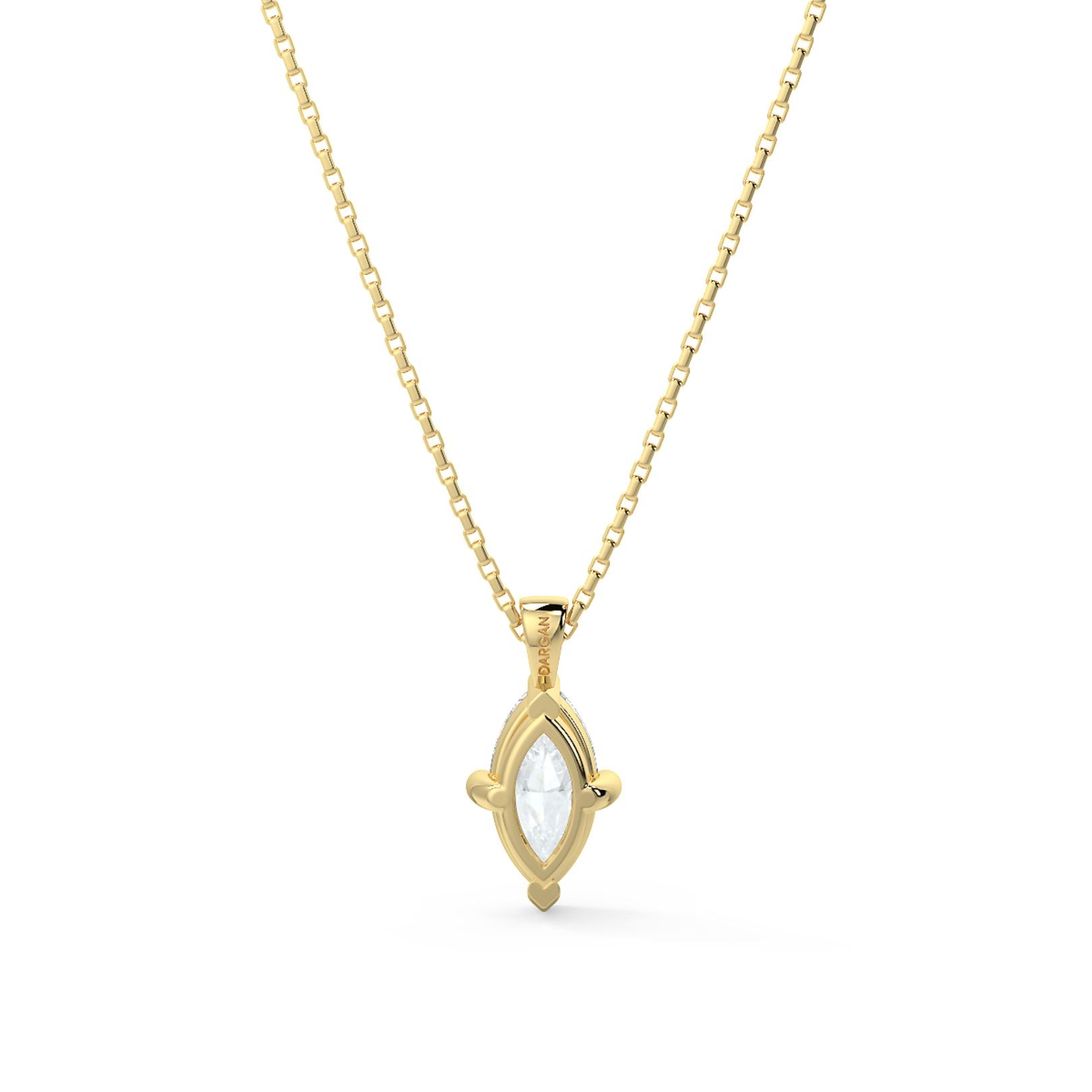 Marquise Cut Lab-Grown Diamond Pendant Necklace with Chain | 18K Gold | 0.50–3 Carats