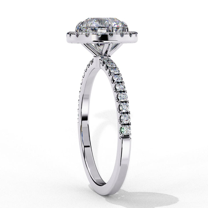 Round Cut Halo Lab-Grown Diamond Ring