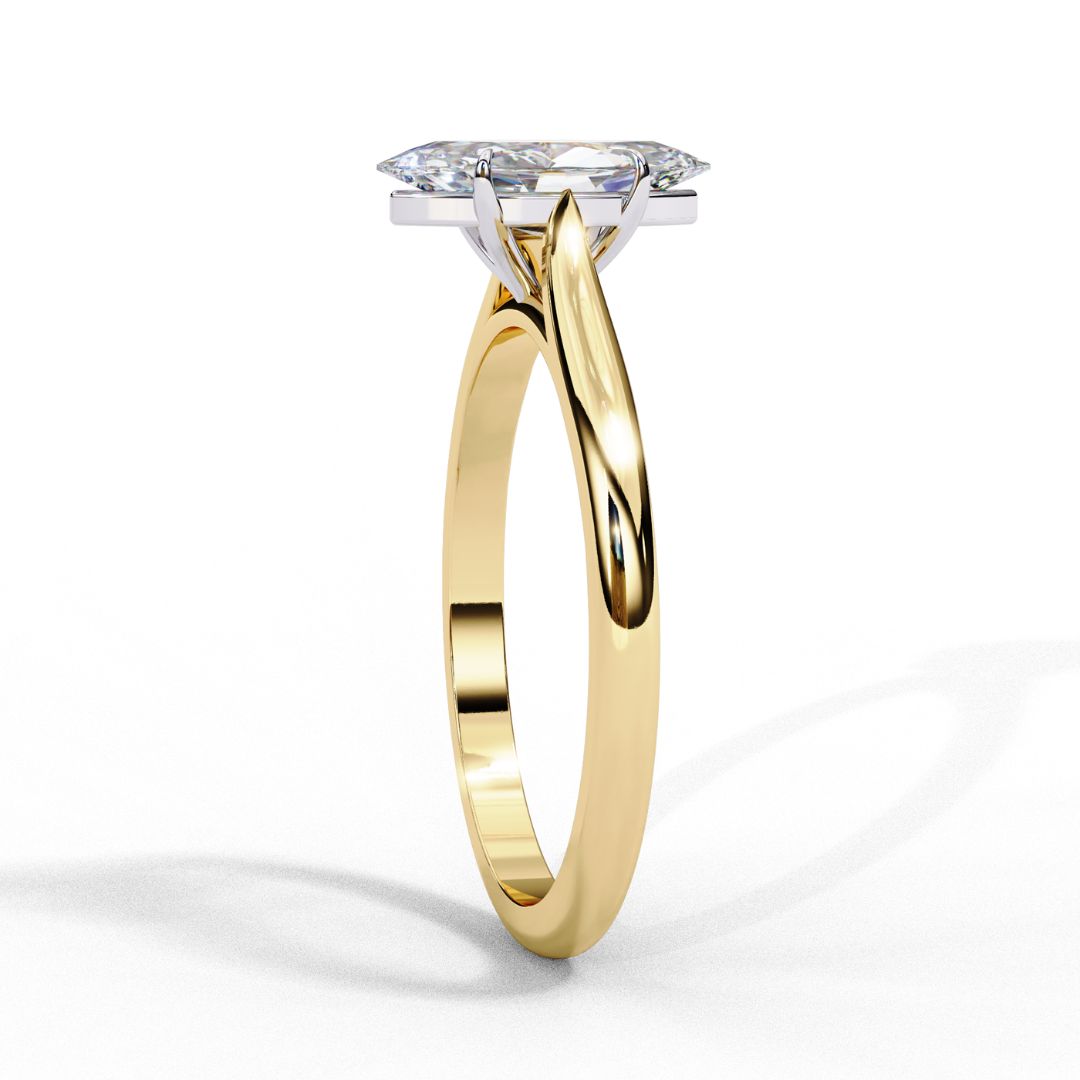 1–5 Carat Marquise Cut Lab Grown Diamond Engagement Ring in 18K Yellow, White or Rose Gold