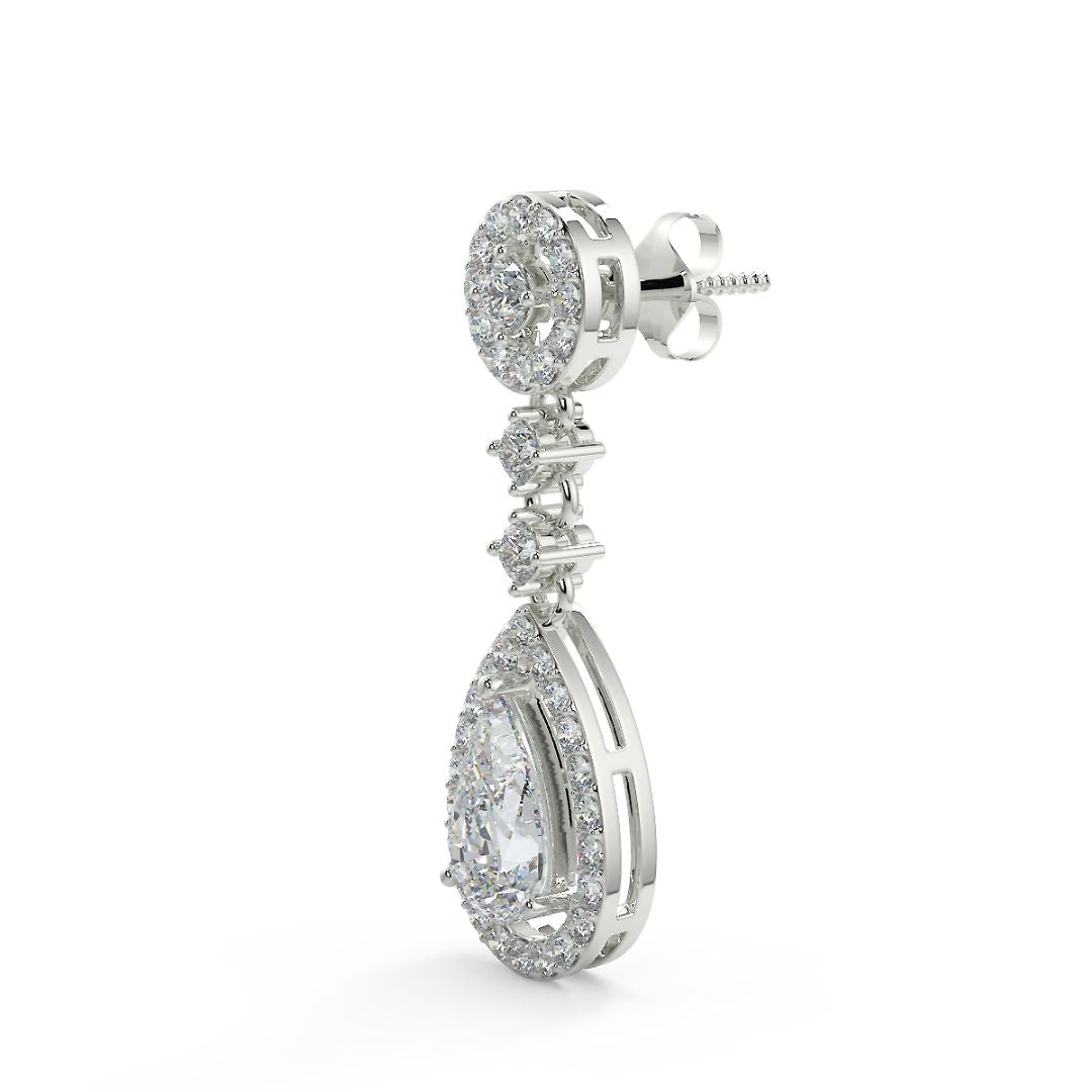 Teardrop Lab-Grown Diamond Drop Earrings