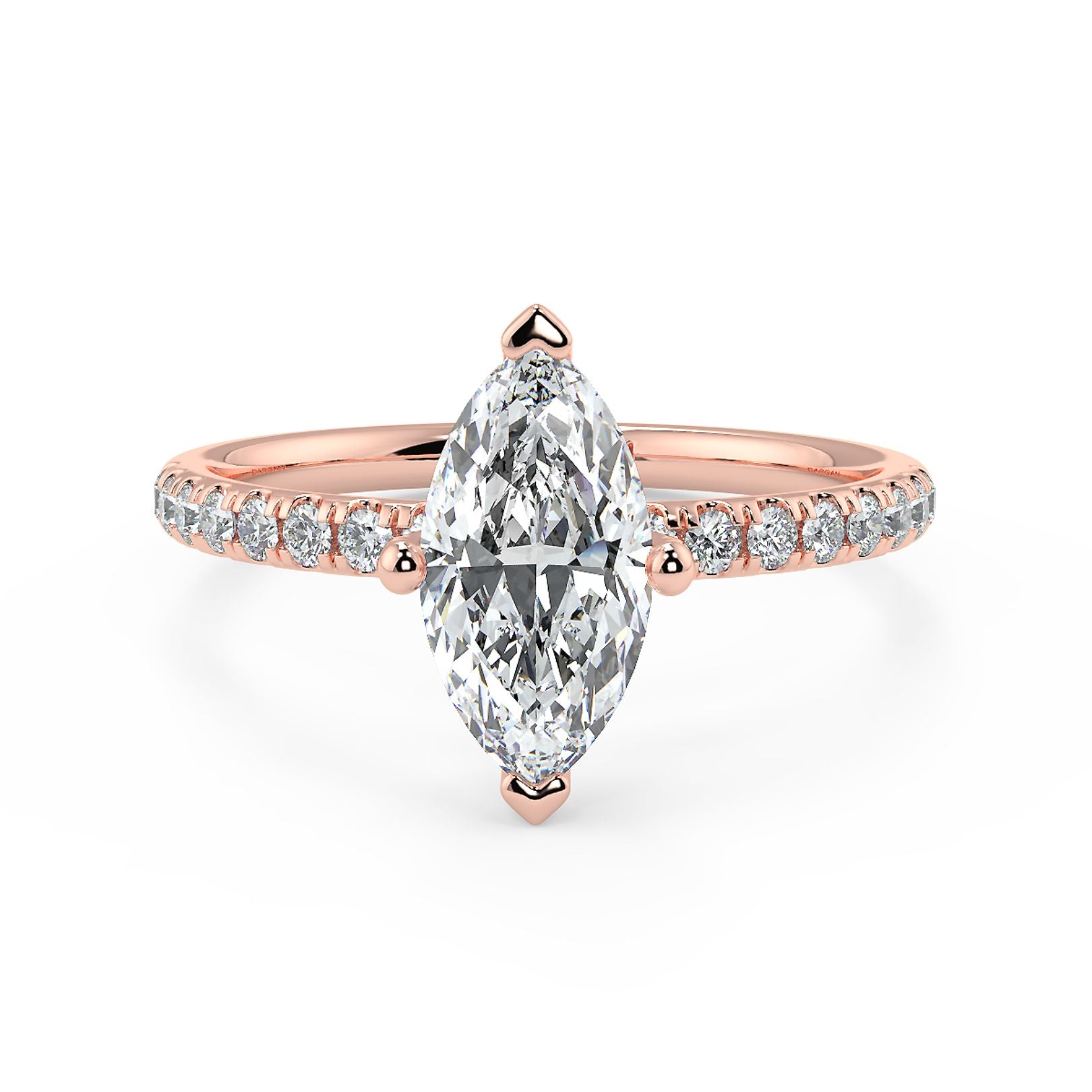 1–3 Carat Marquise Cut Lab Grown Diamond Solitaire Ring | Elongated Brilliant Shape | IGI Certified | 18K White, Yellow & Rose Gold