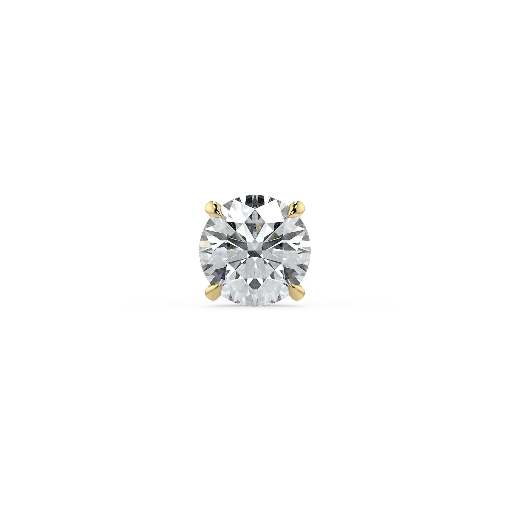 0.50–6 Carat Round Lab Grown Diamond Stud Earrings | Classic Solitaire | 18K White, Yellow & Rose Gold