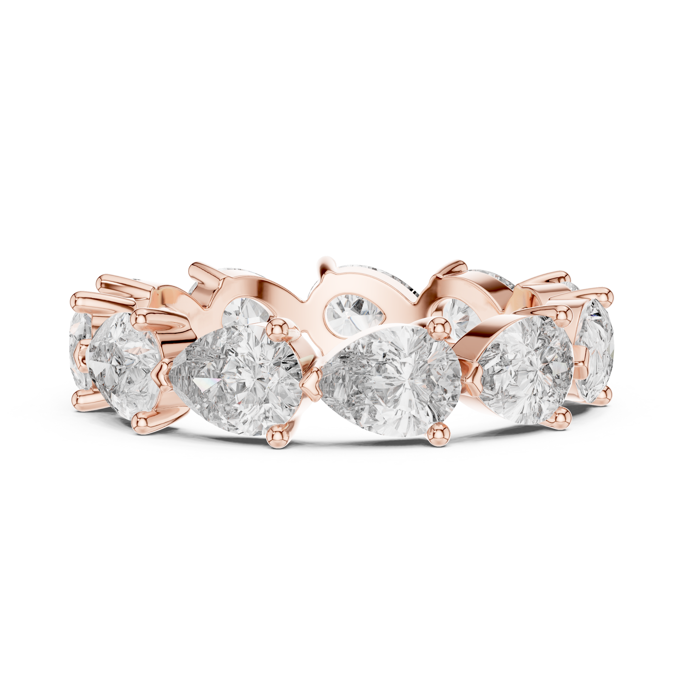 Full Eternity Pear Shape Lab-Grown Diamond Ring (0.25 Carat Each) in 18K Gold