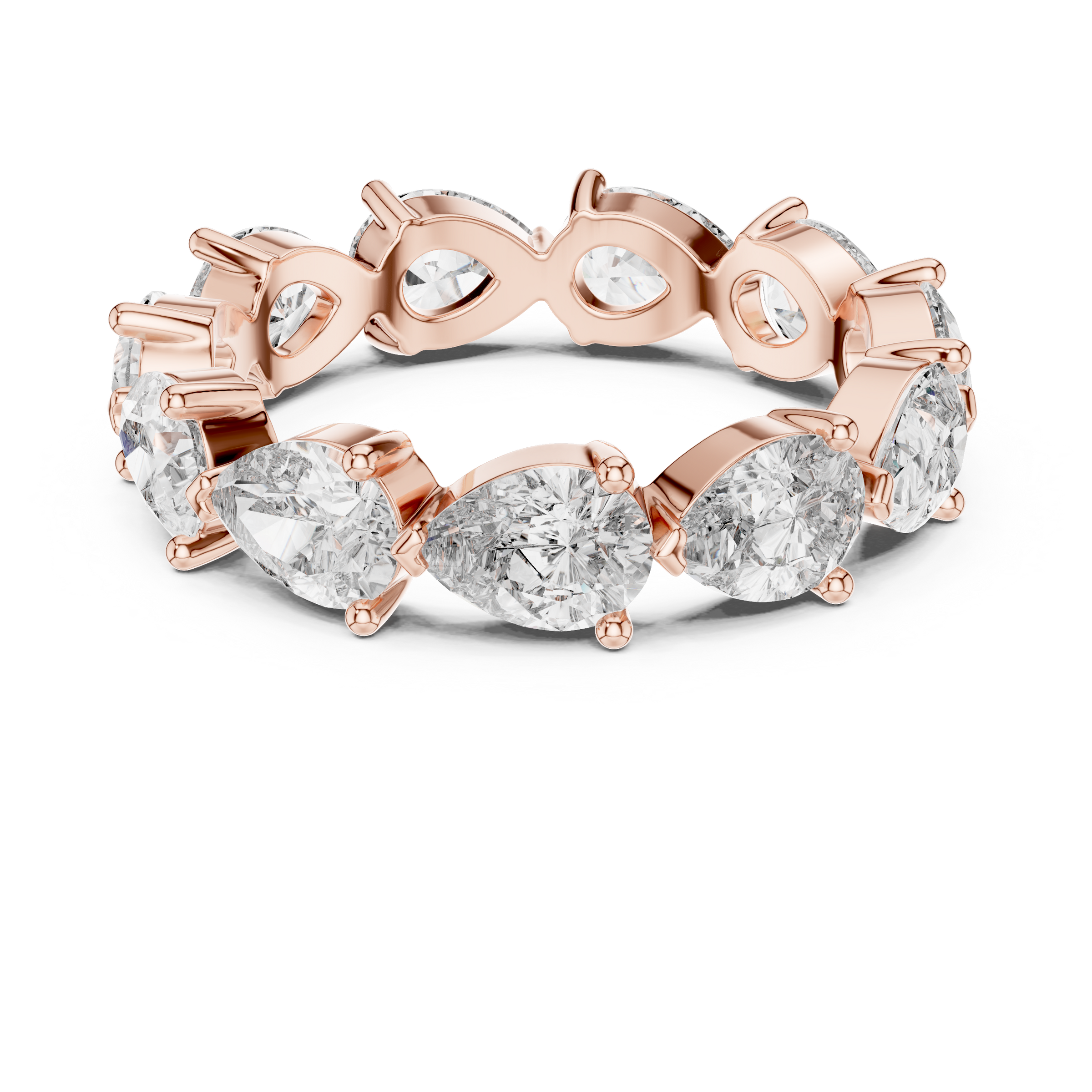 Full Eternity Pear Shape Lab-Grown Diamond Ring (0.25 Carat Each) in 18K Gold