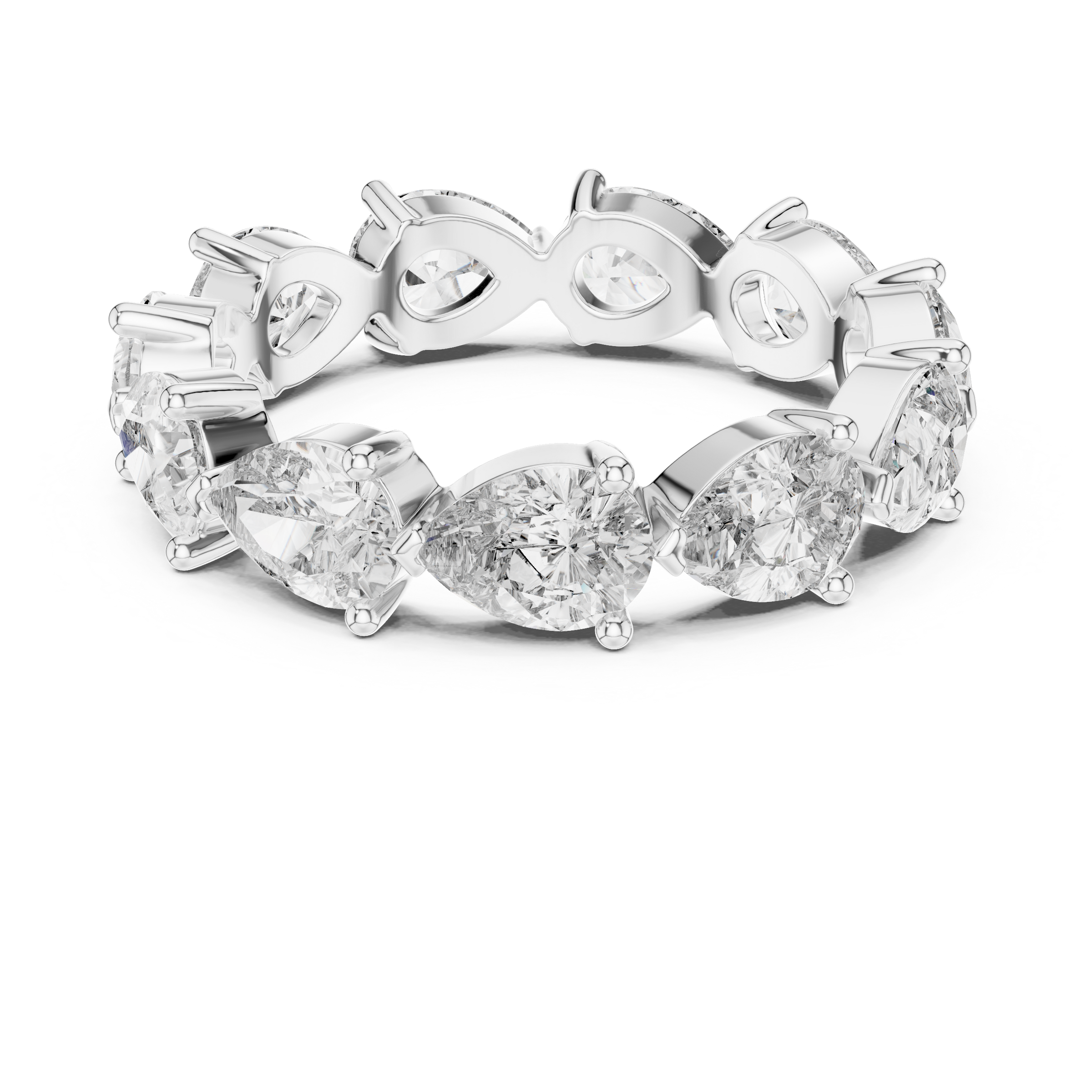 Full Eternity Pear Shape Lab-Grown Diamond Ring (0.25 Carat Each) in 18K Gold