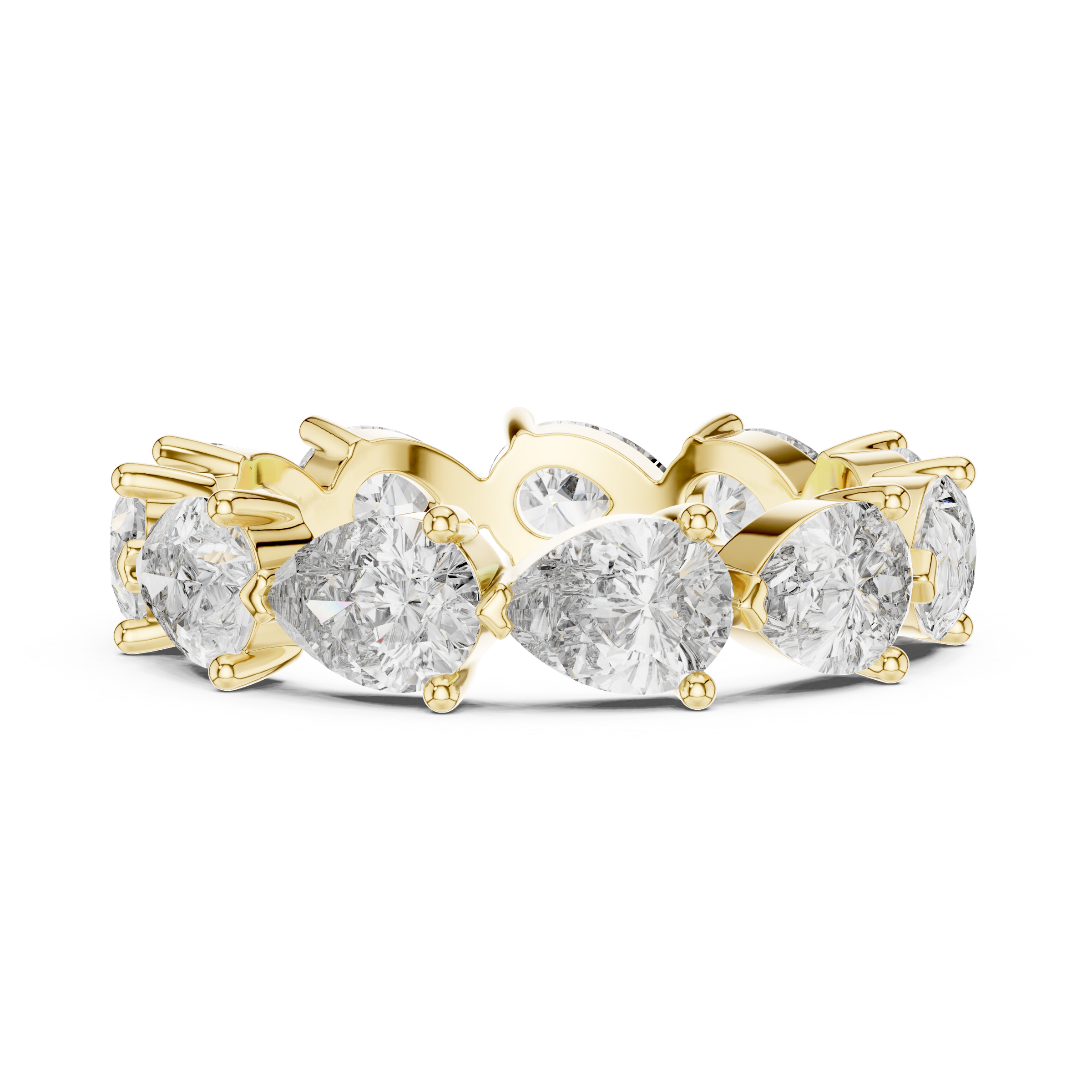 Full Eternity Pear Shape Lab-Grown Diamond Ring (0.25 Carat Each) in 18K Gold