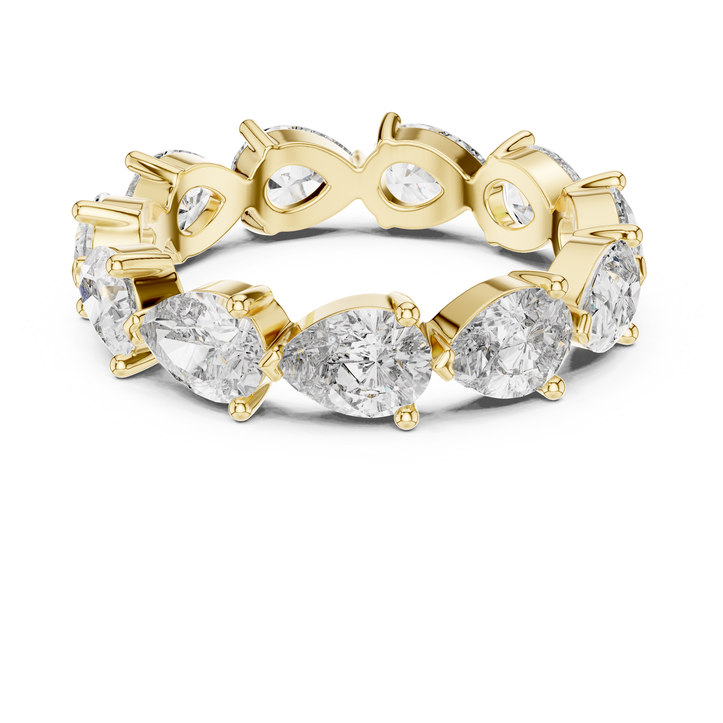 Full Eternity Pear Shape Lab-Grown Diamond Ring (0.25 Carat Each) in 18K Gold