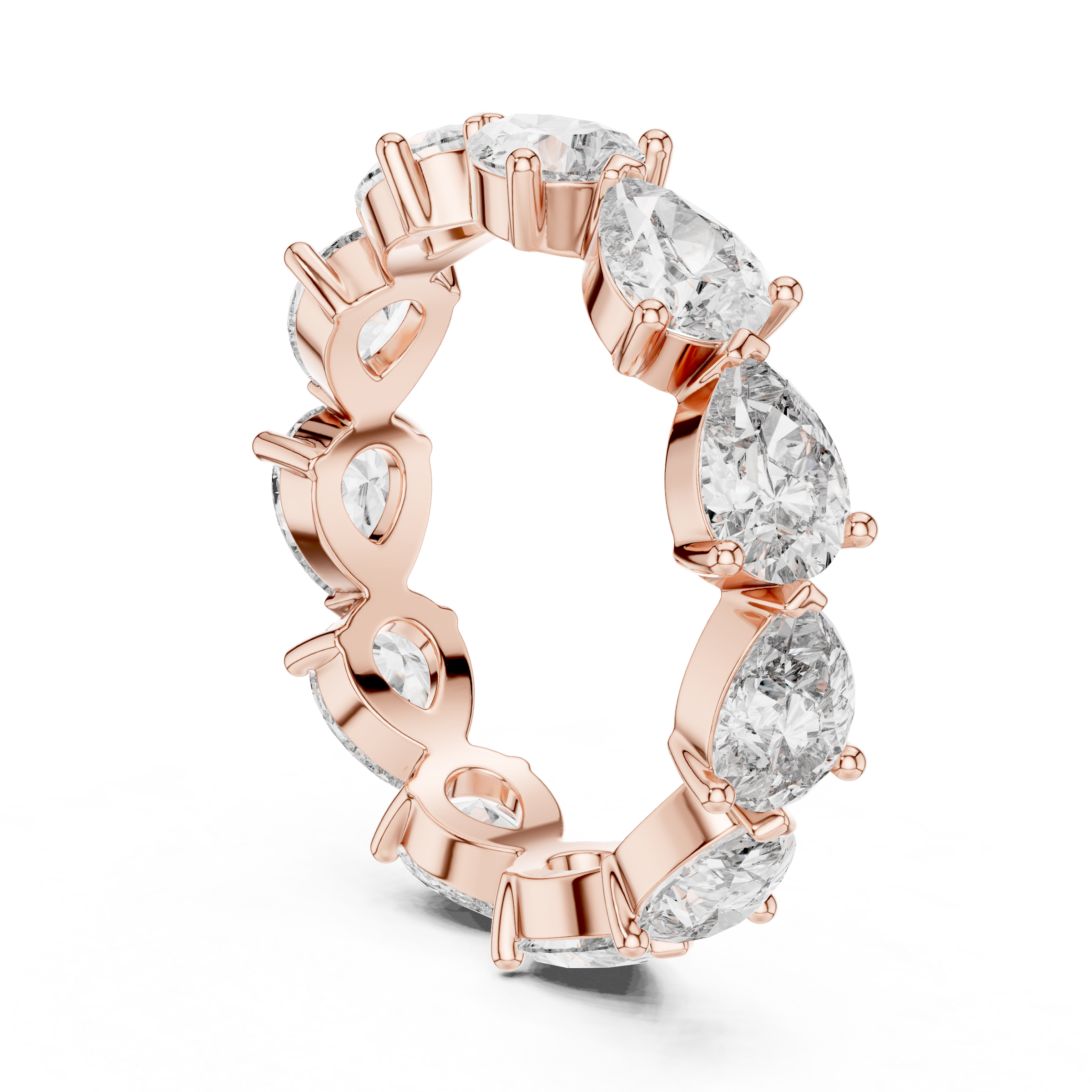 Full Eternity Pear Shape Lab-Grown Diamond Ring (0.25 Carat Each) in 18K Gold