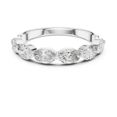 Half Eternity Oval Shape Lab-Grown Diamond Ring (0.20 Carat Each) in 18K Gold