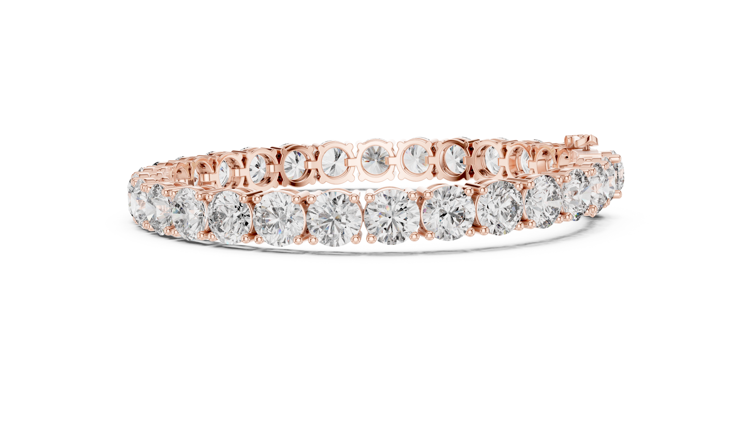 80 Pointer Each Round Lab-Grown Diamond Tennis Bracelet in 18K Gold | 24 Carats