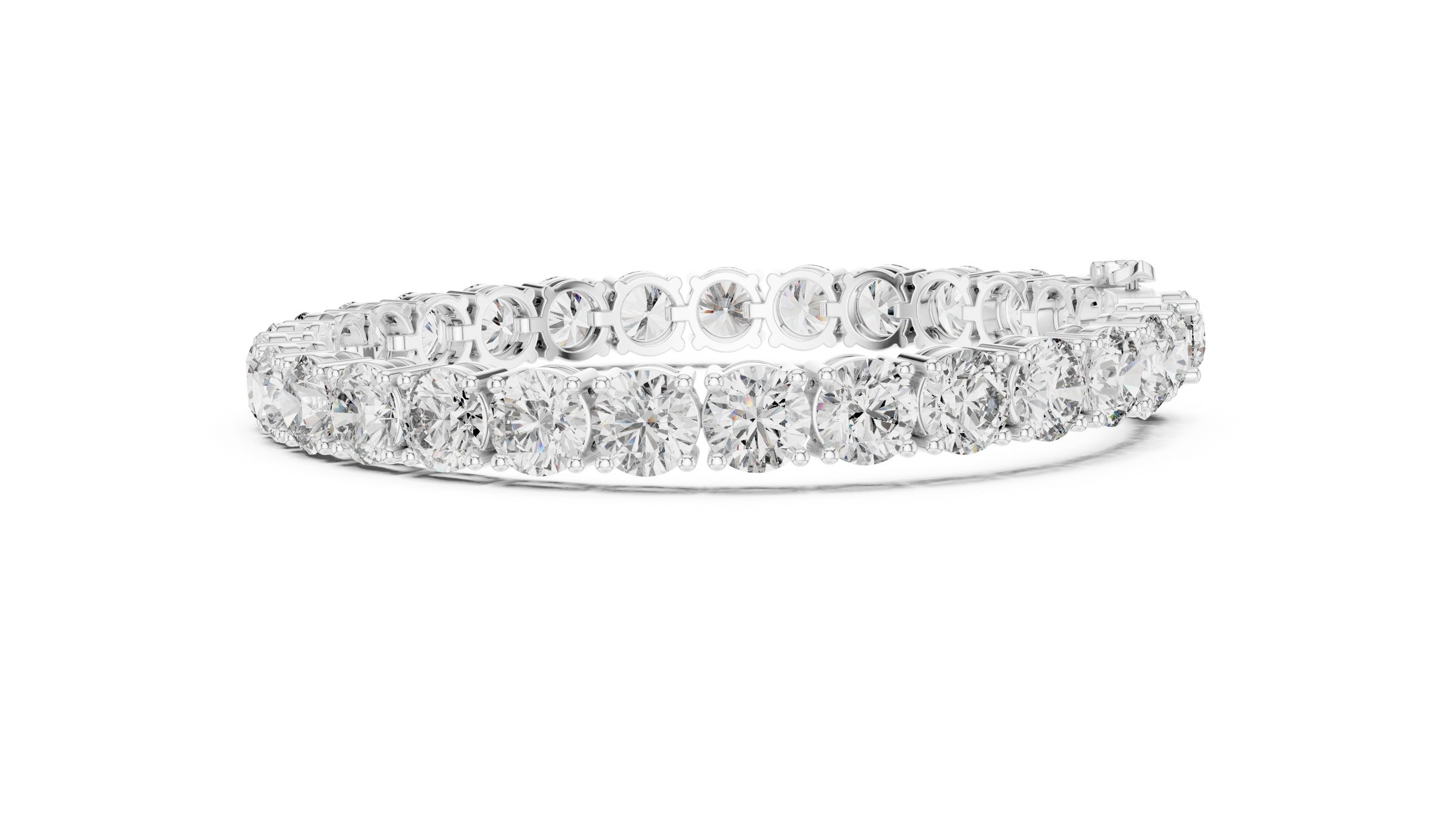 80 Pointer Each Round Lab-Grown Diamond Tennis Bracelet in 18K Gold | 24 Carats