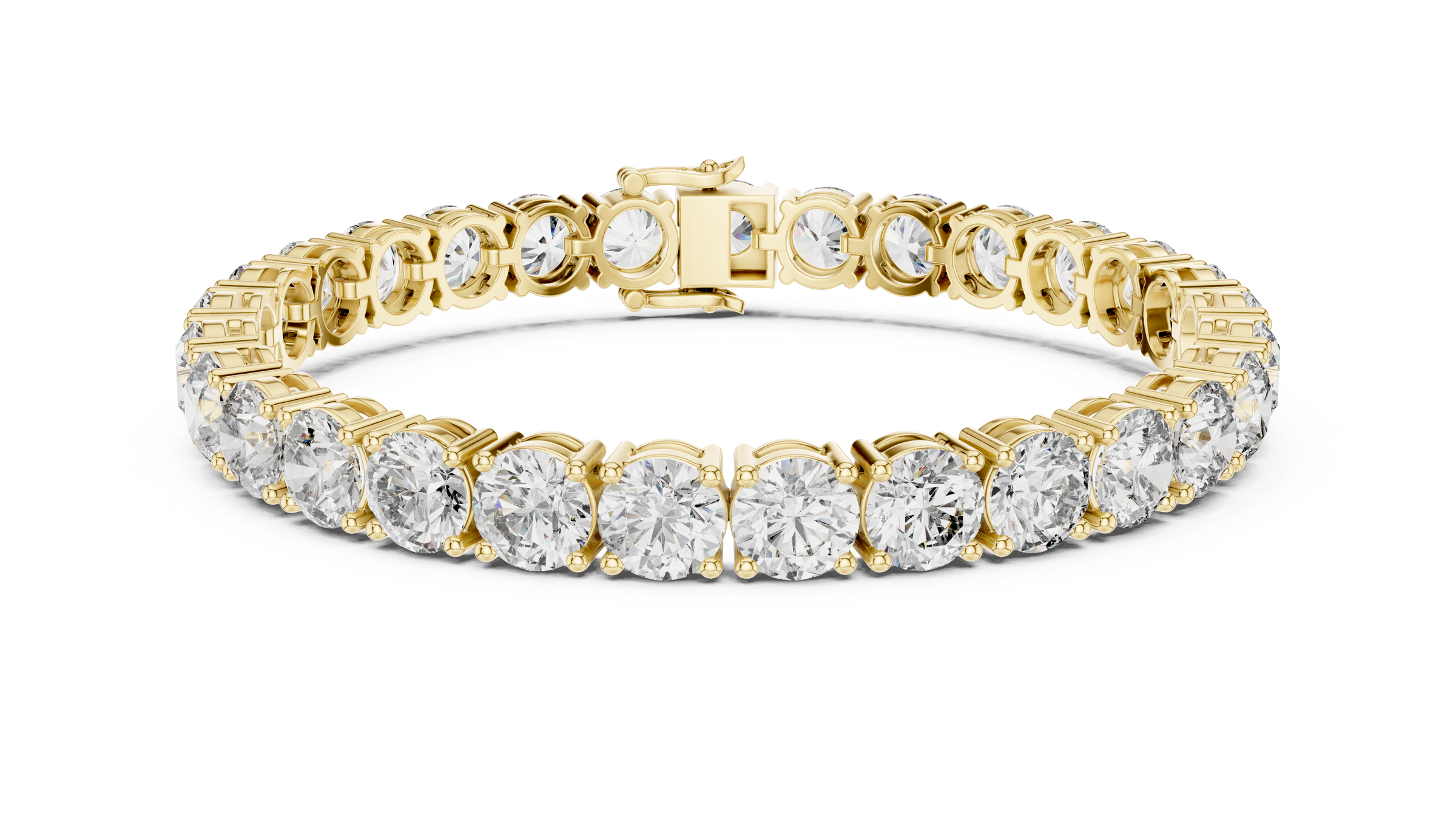 80 Pointer Each Round Lab-Grown Diamond Tennis Bracelet in 18K Gold | 24 Carats