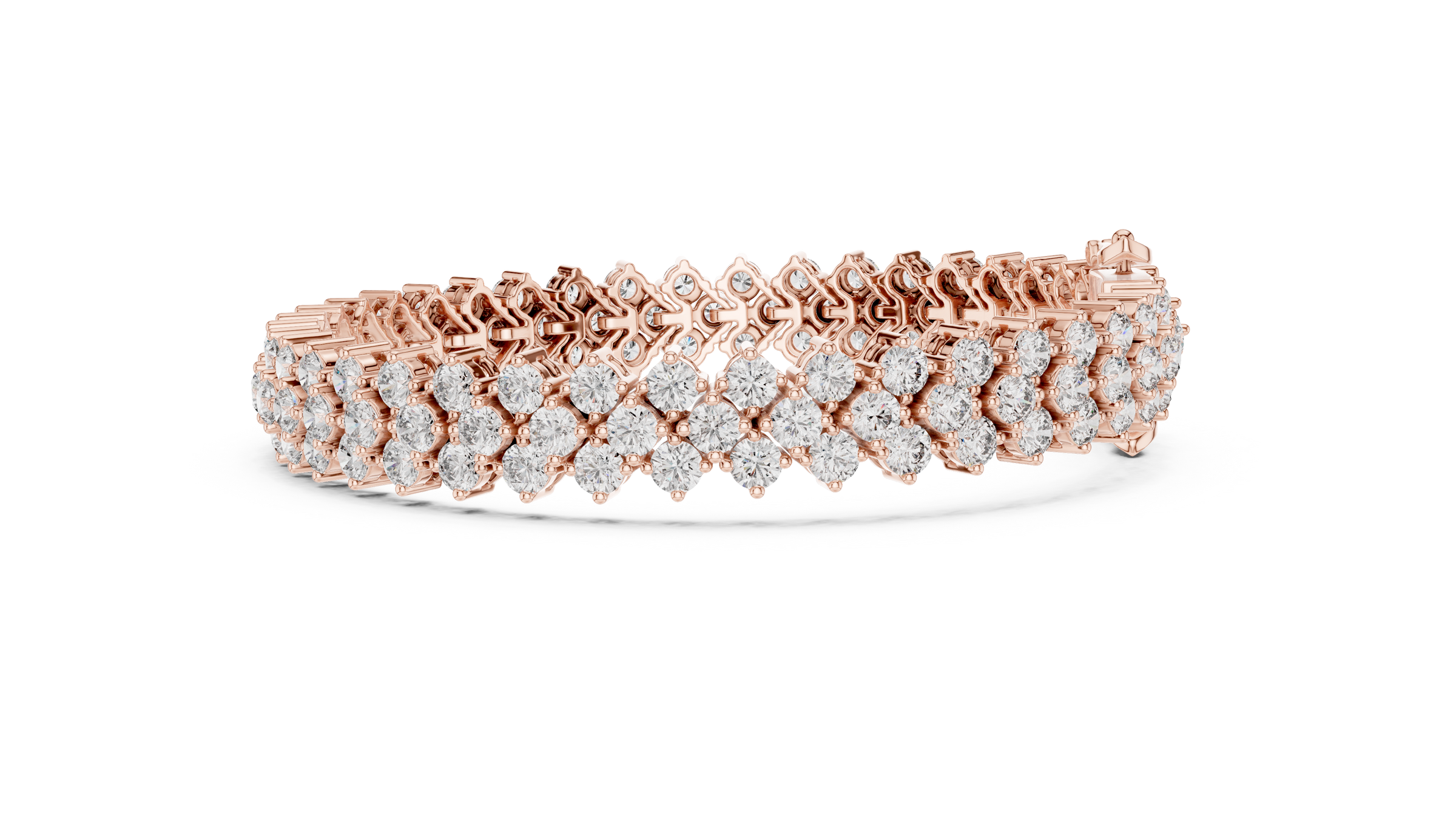 Criss-Cross Lab-Grown Diamond Bracelet Set In 18K Gold | 6 Carats