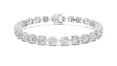 Modern Elevated Lab-Grown Diamond Tennis Bracelet in 18K Gold | 0.50 Pointer Each