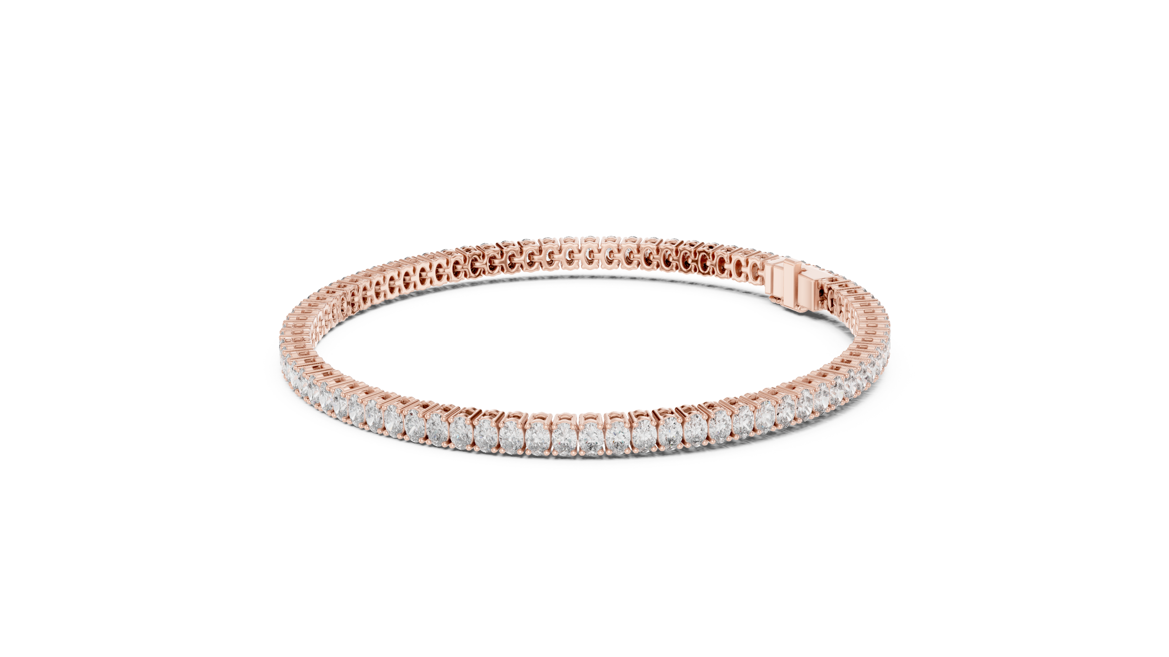 Oval Lab-Grown Diamond Tennis Bracelet in 18K Gold | Classic Everyday Diamond Bracelet