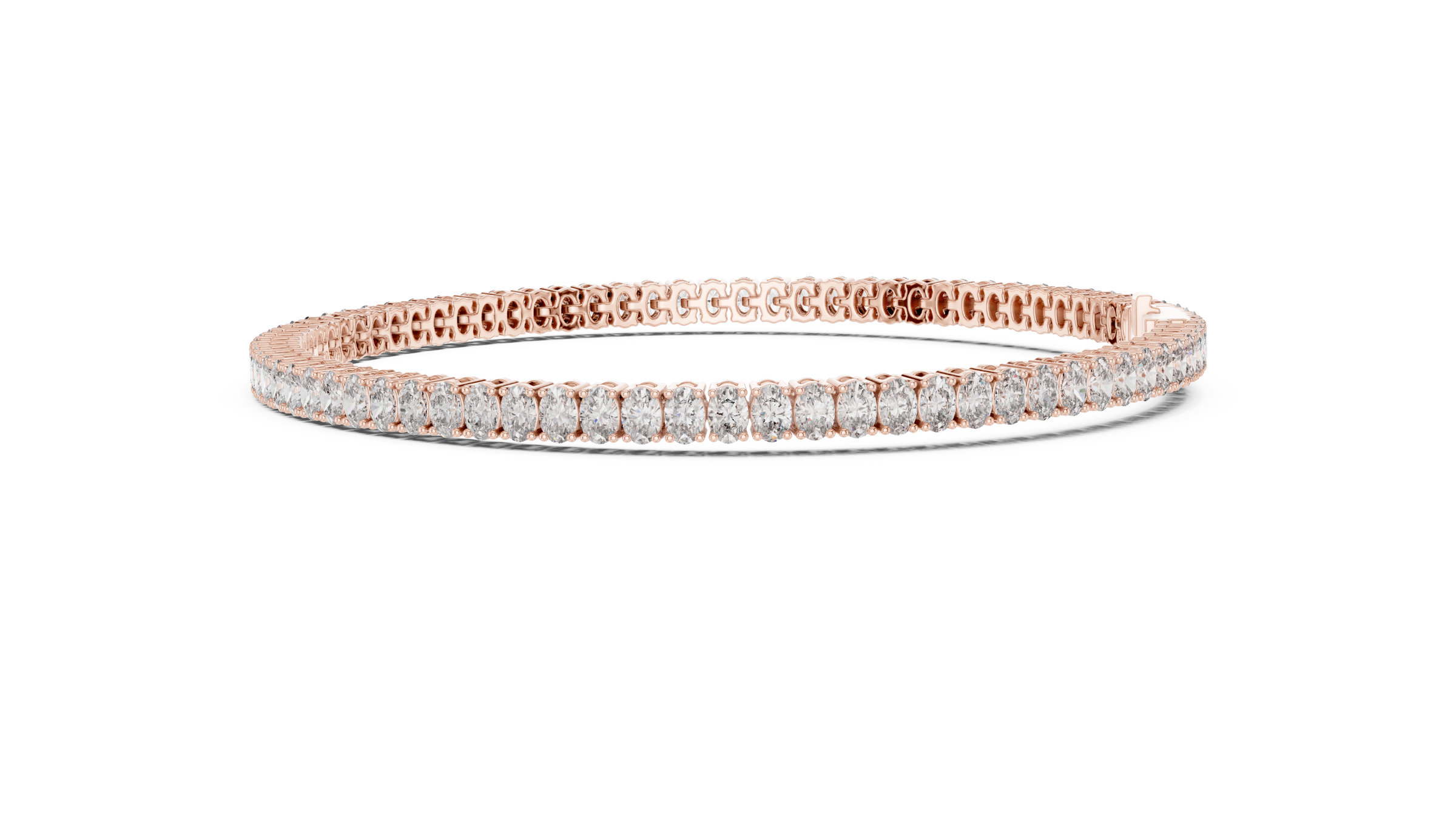 Oval Lab-Grown Diamond Tennis Bracelet in 18K Gold | Classic Everyday Diamond Bracelet