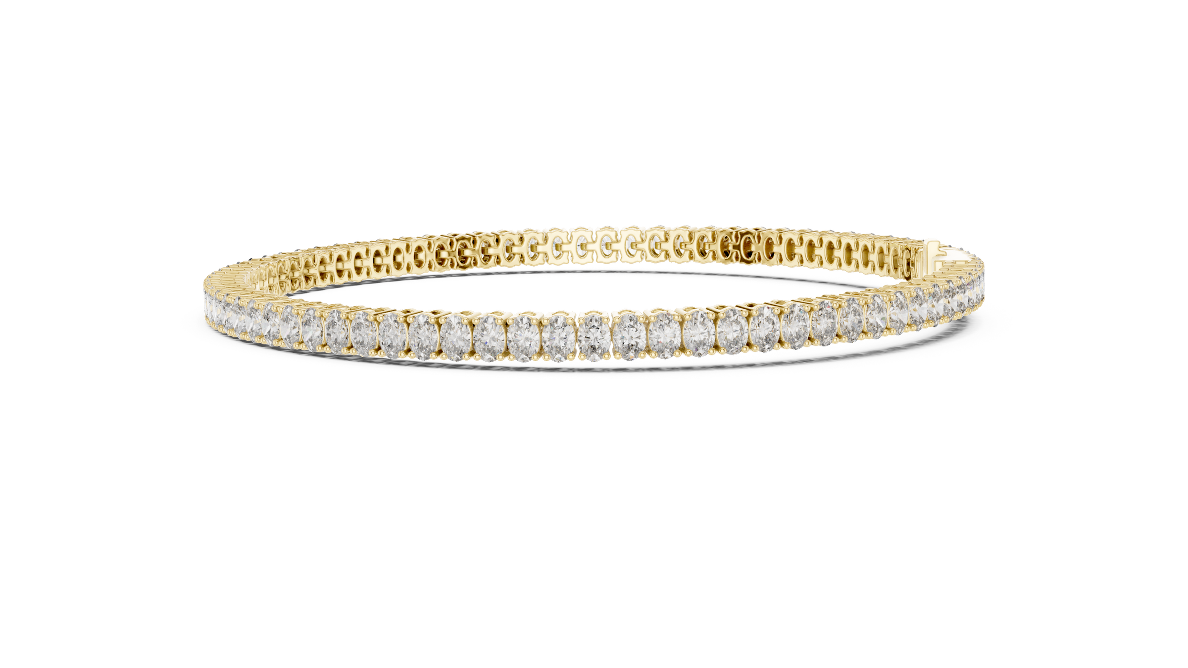 Oval Lab-Grown Diamond Tennis Bracelet in 18K Gold | Classic Everyday Diamond Bracelet