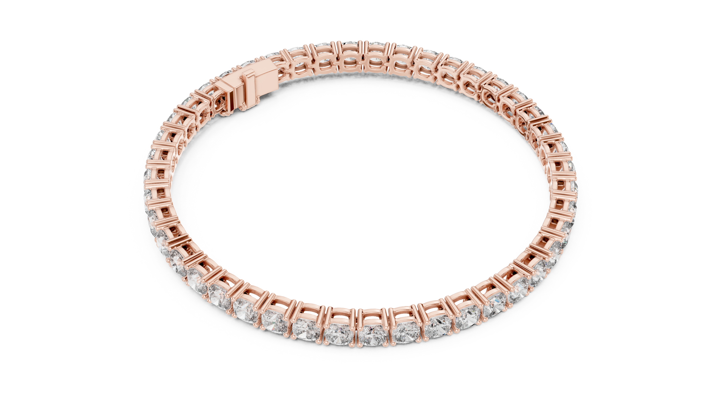 Lab-Grown Diamond Tennis Bracelet 15 Pointer Each in 18K Gold | Classic Setting