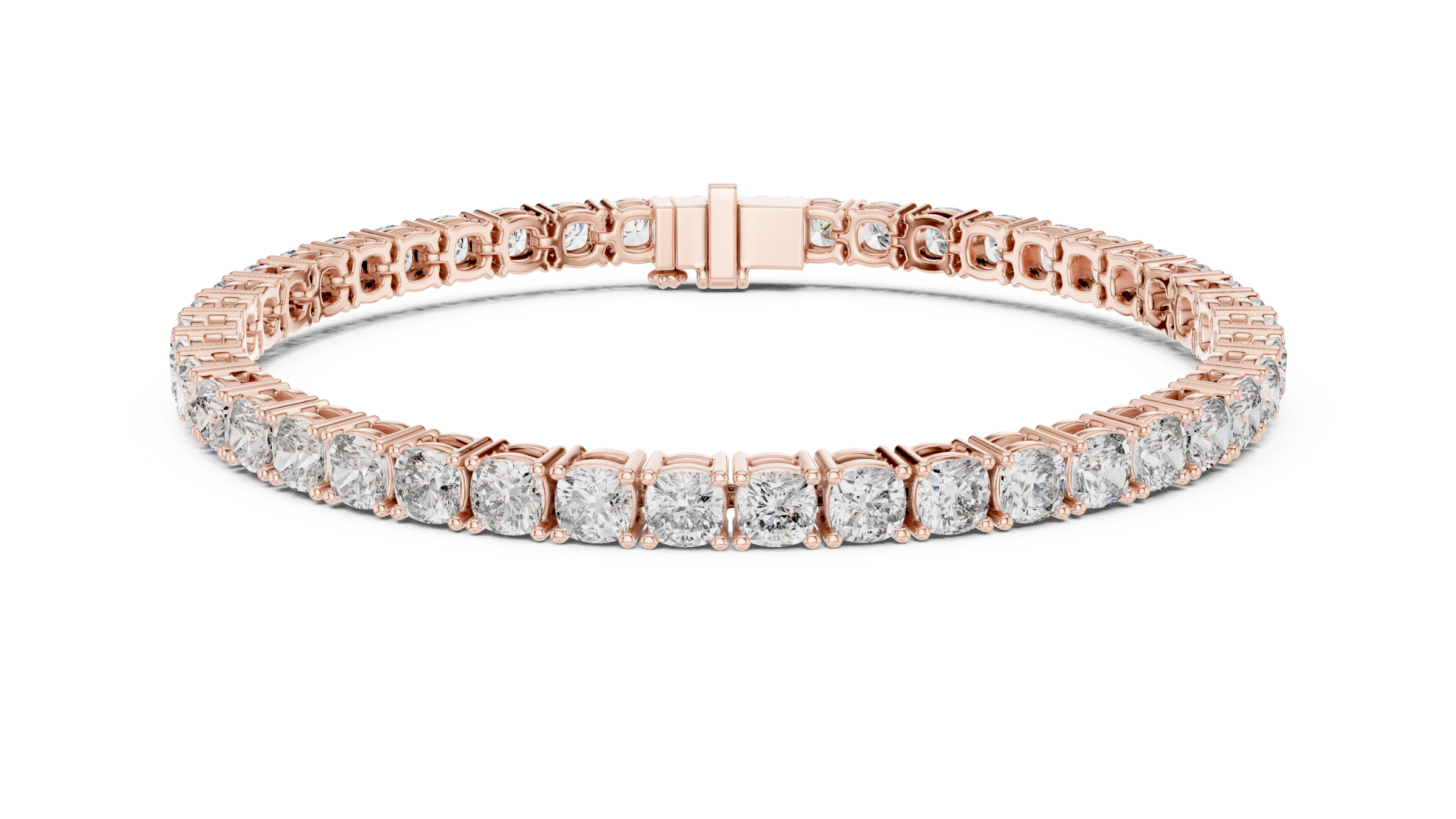 Lab-Grown Diamond Tennis Bracelet 15 Pointer Each in 18K Gold | Classic Setting