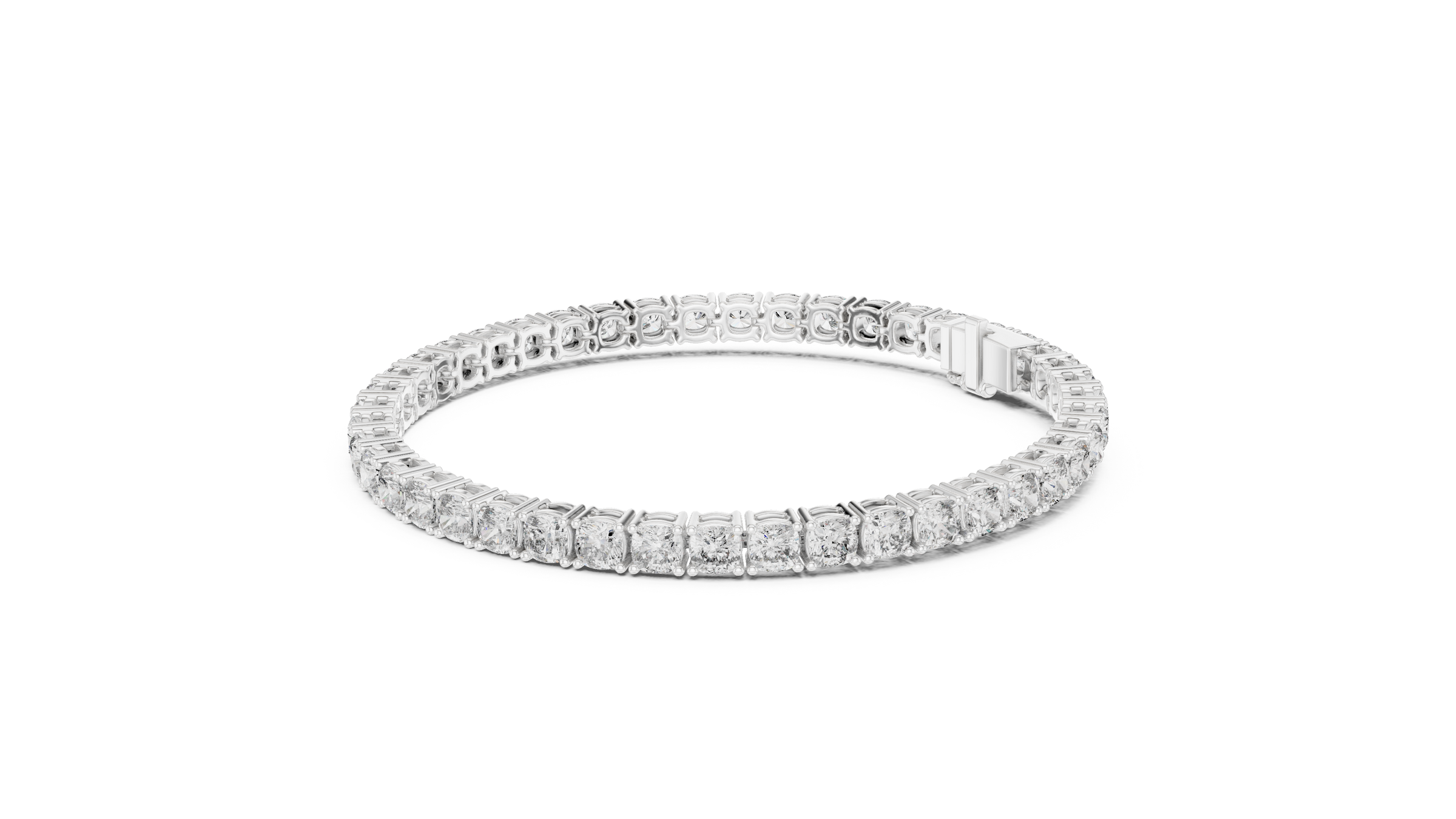 Lab-Grown Diamond Tennis Bracelet 15 Pointer Each in 18K Gold | Classic Setting