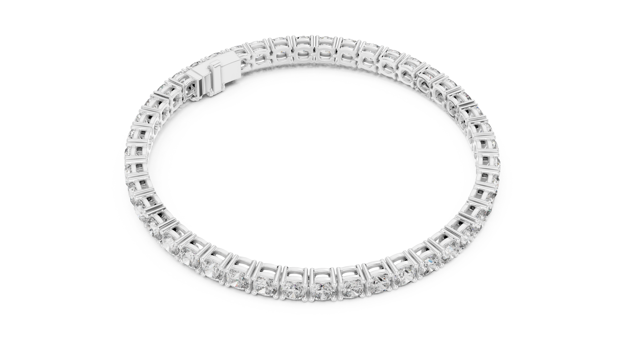 Lab-Grown Diamond Tennis Bracelet 15 Pointer Each in 18K Gold | Classic Setting