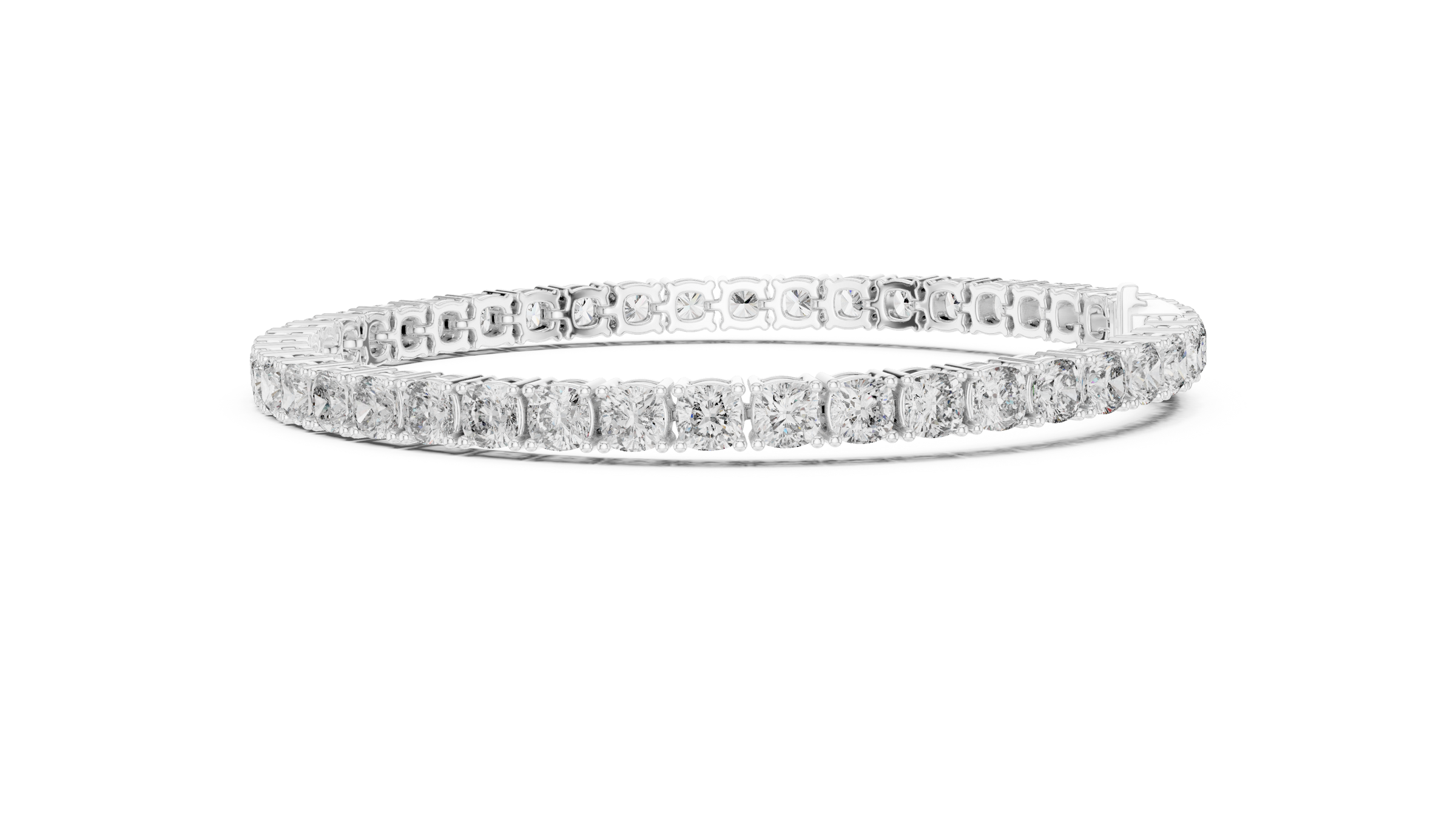 Lab-Grown Diamond Tennis Bracelet 15 Pointer Each in 18K Gold | Classic Setting