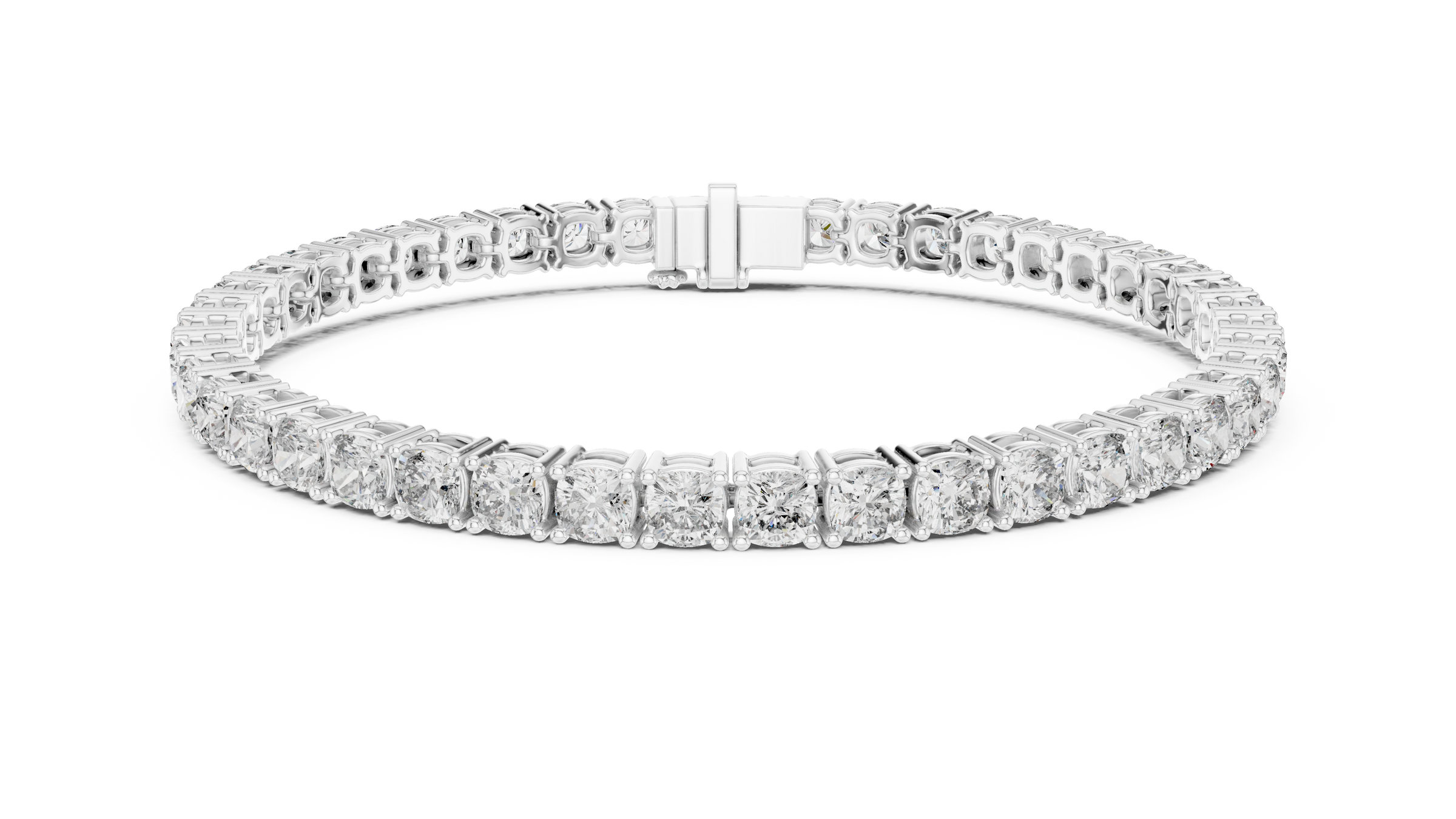 Lab-Grown Diamond Tennis Bracelet 15 Pointer Each in 18K Gold | Classic Setting