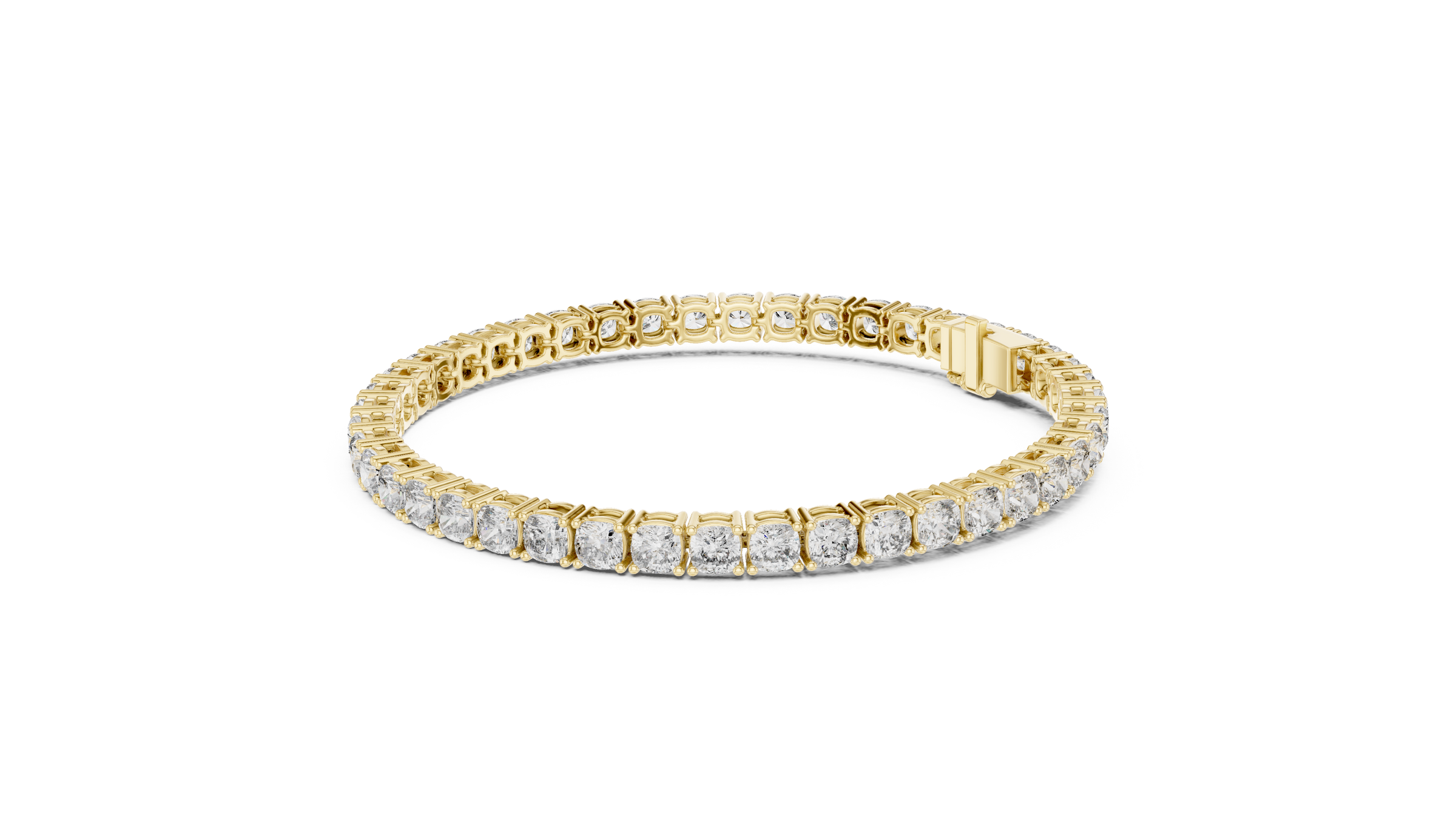 Lab-Grown Diamond Tennis Bracelet 15 Pointer Each in 18K Gold | Classic Setting