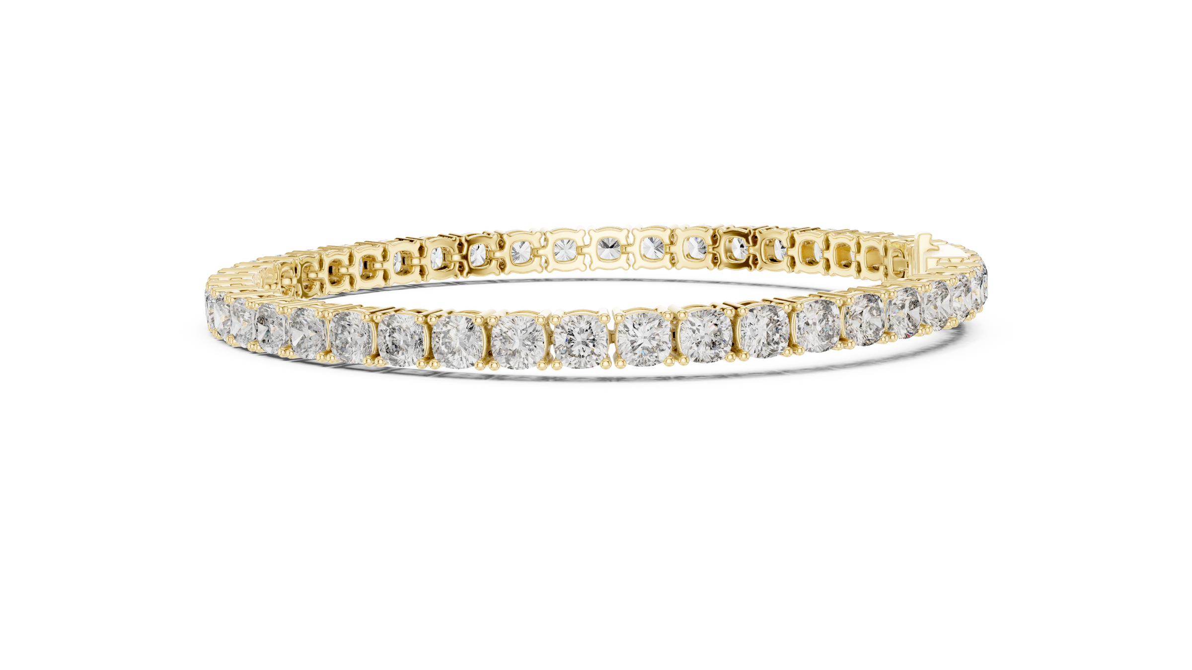 Lab-Grown Diamond Tennis Bracelet 15 Pointer Each in 18K Gold | Classic Setting