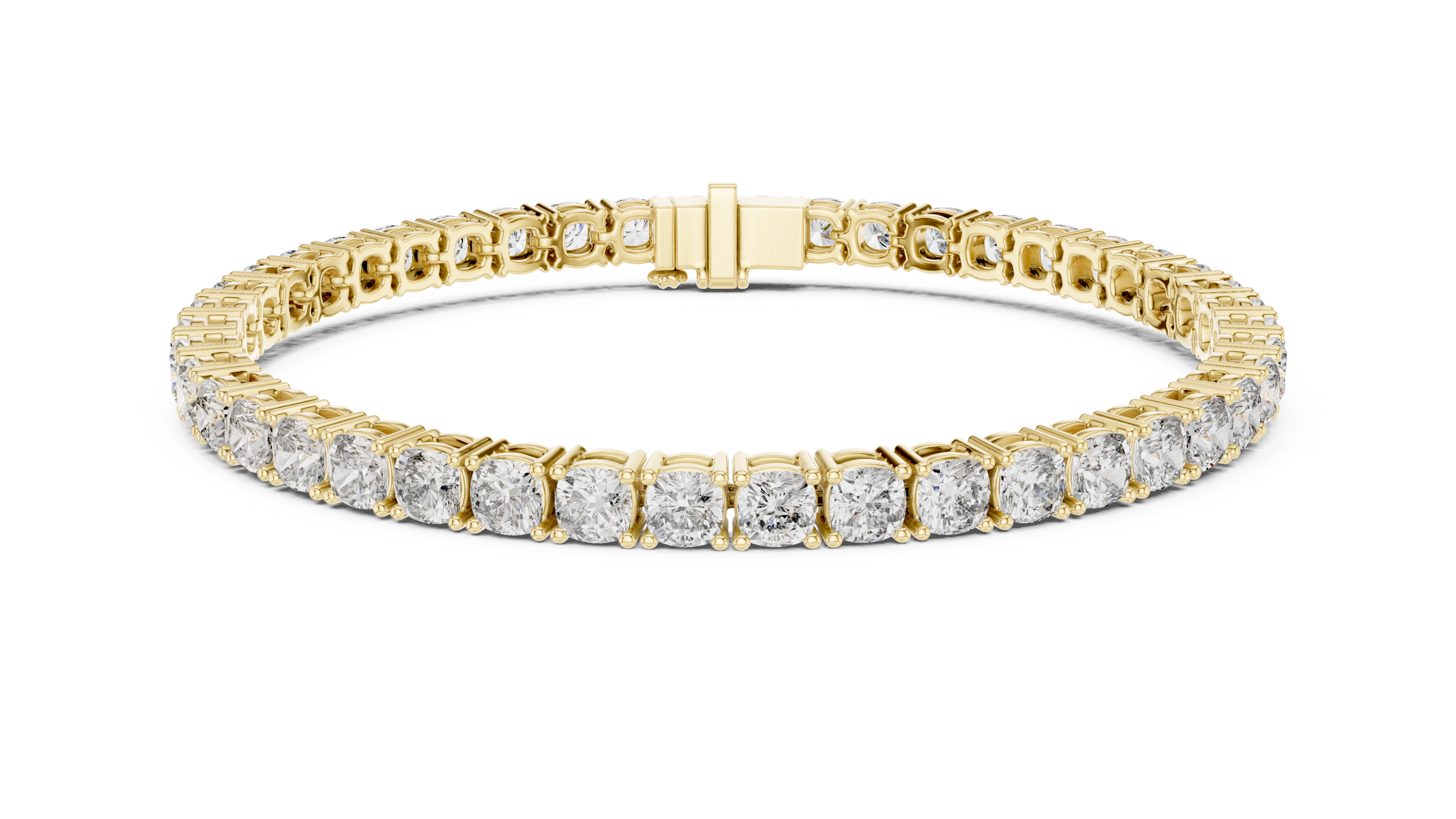 Lab-Grown Diamond Tennis Bracelet 15 Pointer Each in 18K Gold | Classic Setting