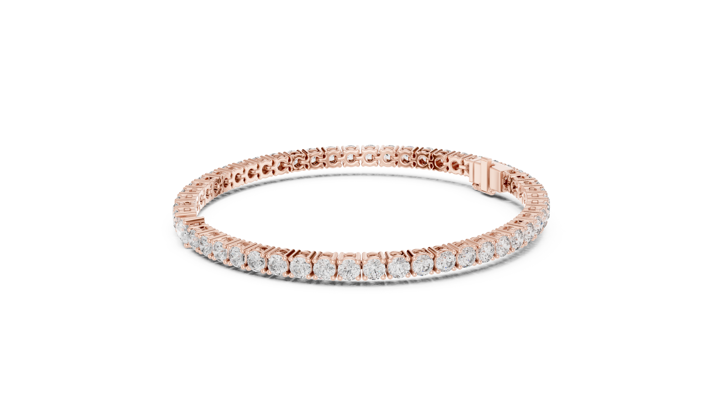 Round & Pear Cut Lab-Grown Diamond Tennis Bracelet in 18K Gold | 5.3 Carats