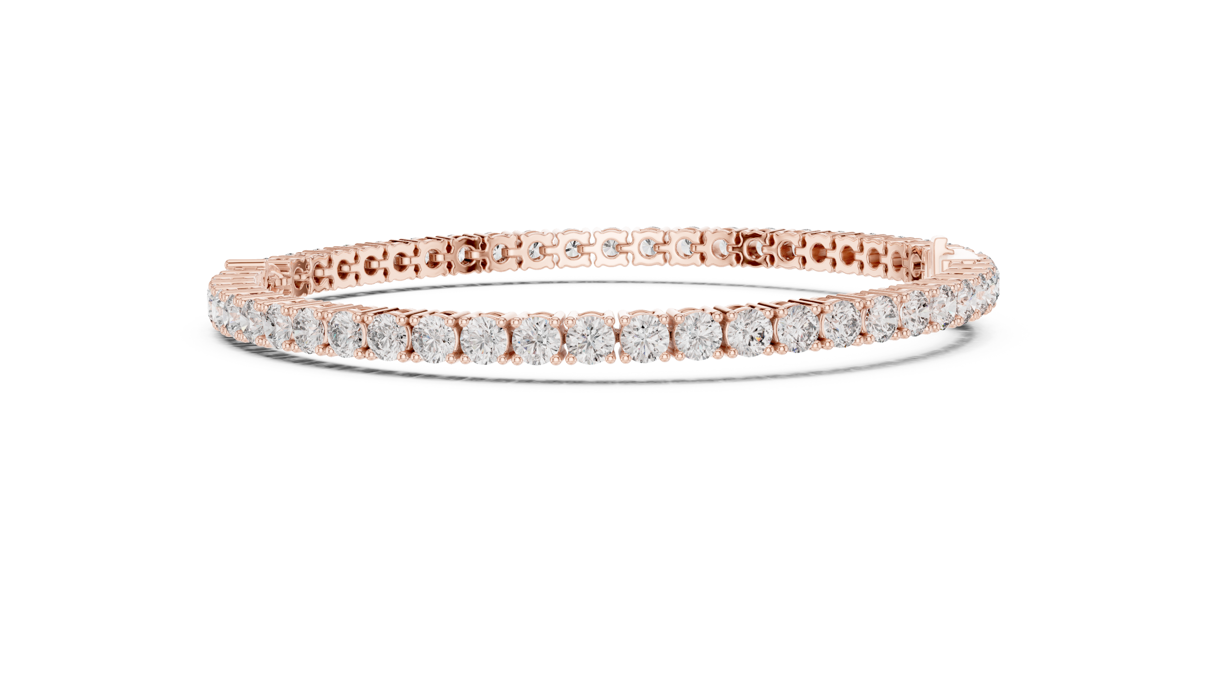 Round & Pear Cut Lab-Grown Diamond Tennis Bracelet in 18K Gold | 5.3 Carats
