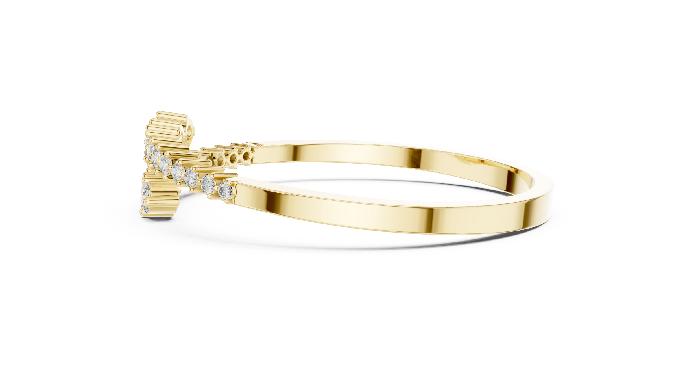 Graduated Diamond Wrap Bangle in 18K Gold | 1.5 Carat
