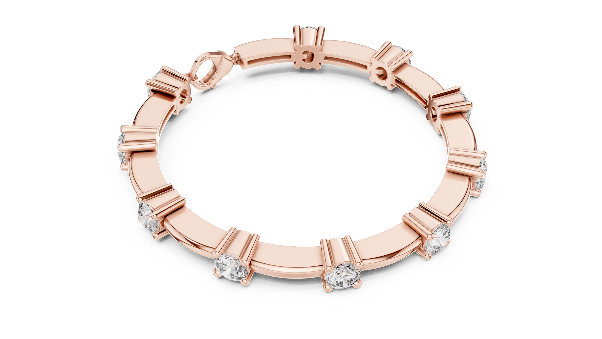 Elegant Round Lab-Grown Diamond Tennis Bracelet in 18K Gold | 5 Carat