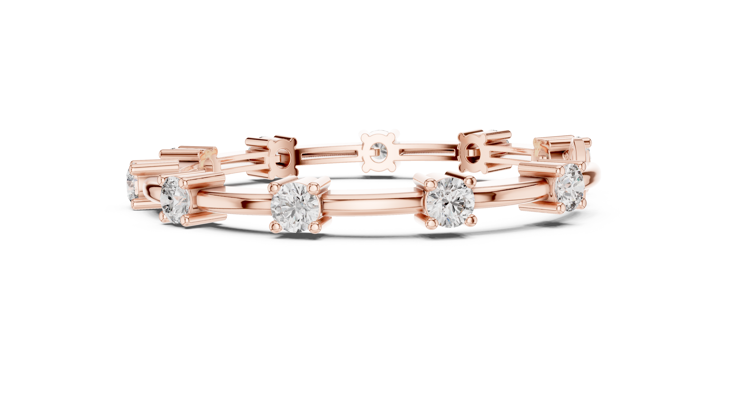 Elegant Round Lab-Grown Diamond Tennis Bracelet in 18K Gold | 5 Carat