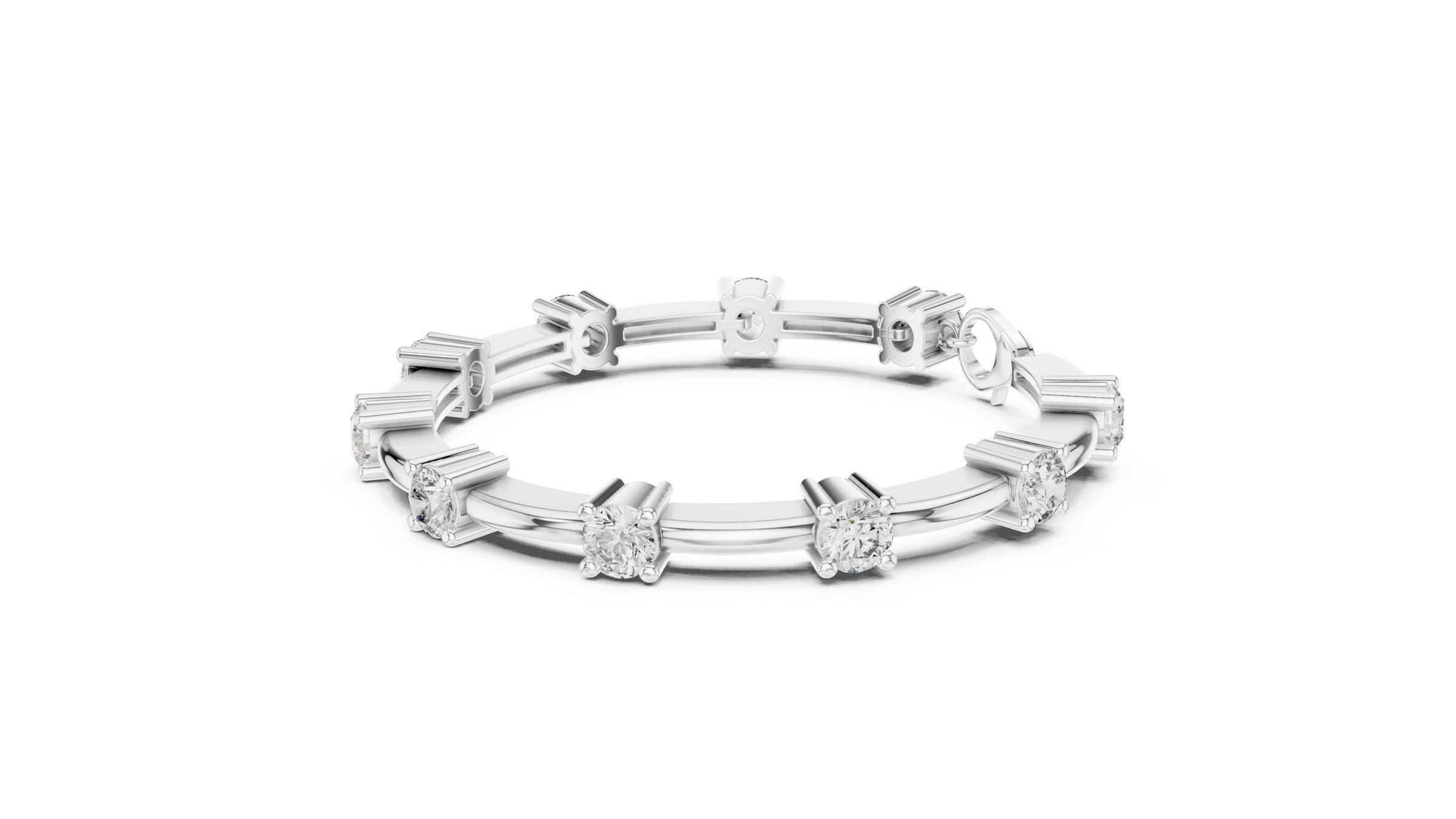 Elegant Round Lab-Grown Diamond Tennis Bracelet in 18K Gold | 5 Carat