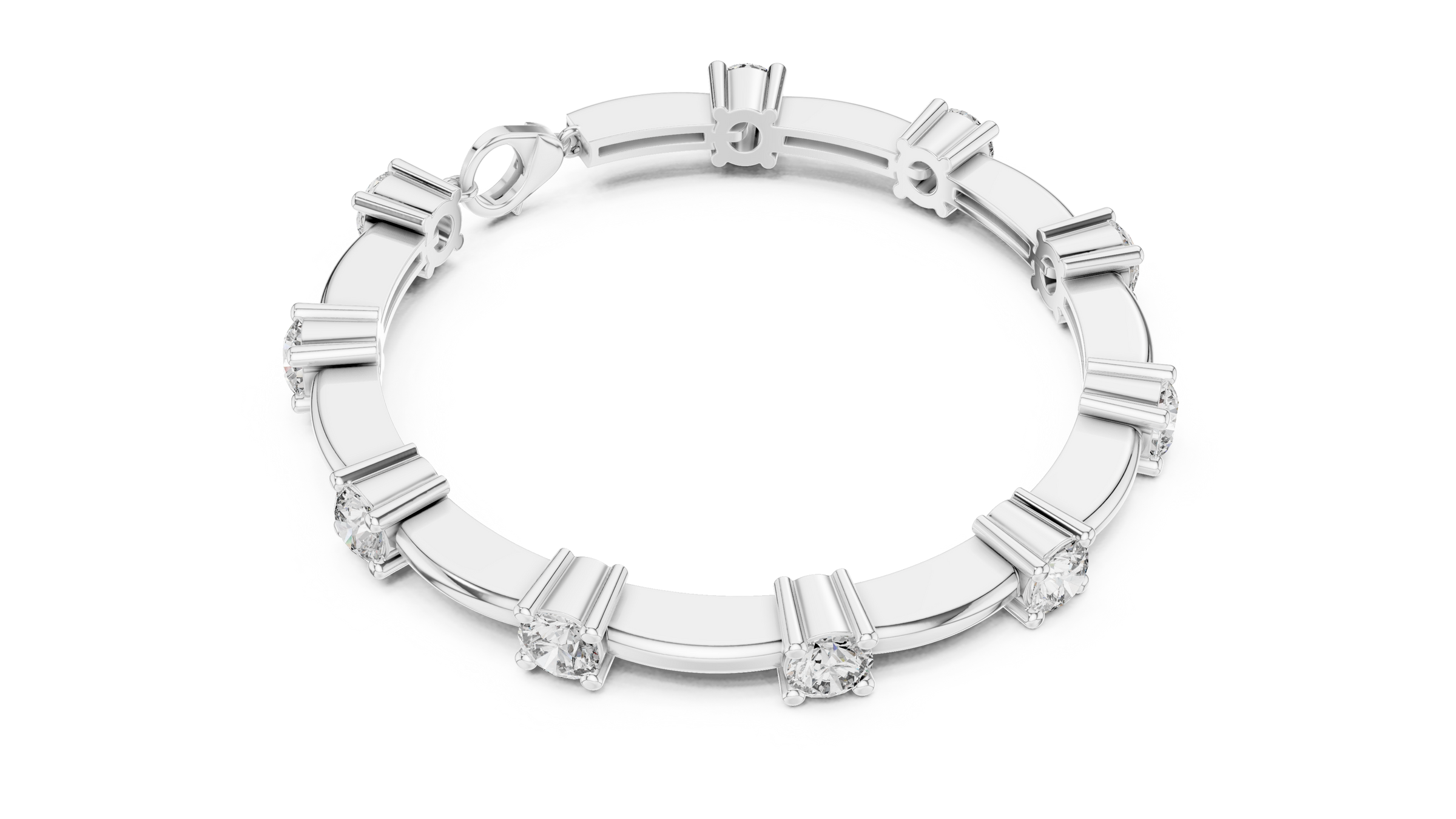 Elegant Round Lab-Grown Diamond Tennis Bracelet in 18K Gold | 5 Carat