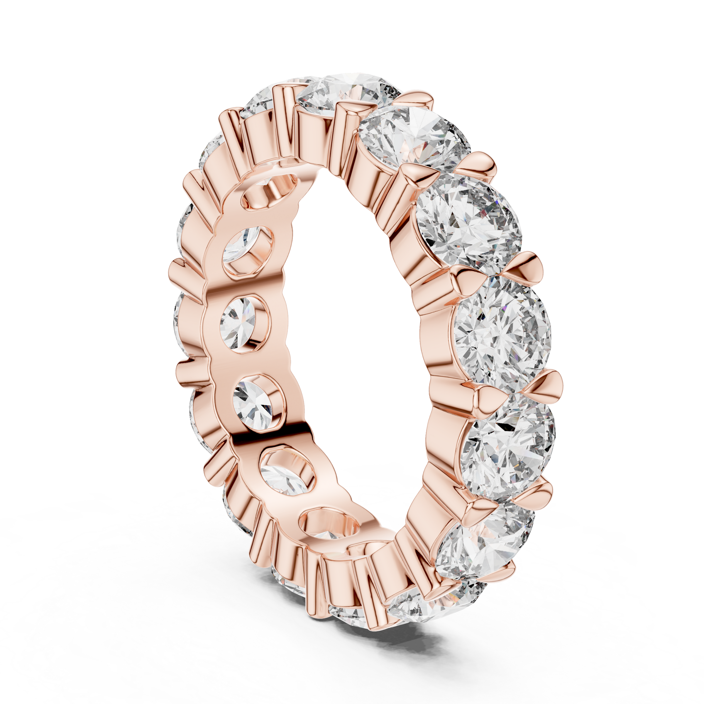 Full Eternity 0.35 Pointer Each Round Lab-Grown Diamond Ring in 18K Gold