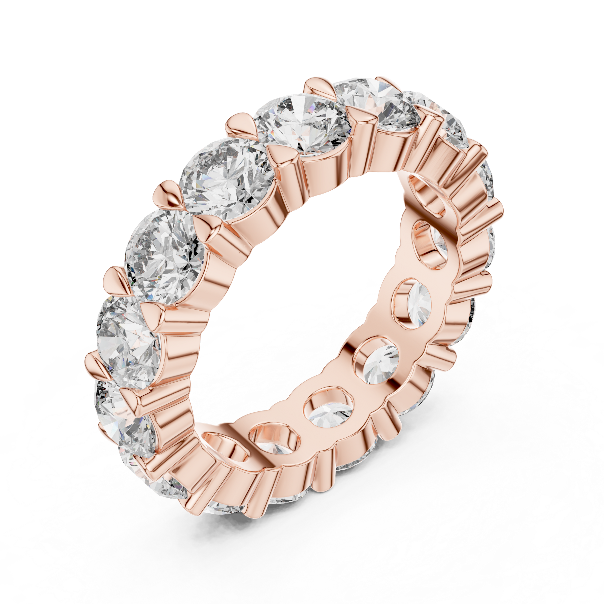 Full Eternity 0.35 Pointer Each Round Lab-Grown Diamond Ring in 18K Gold