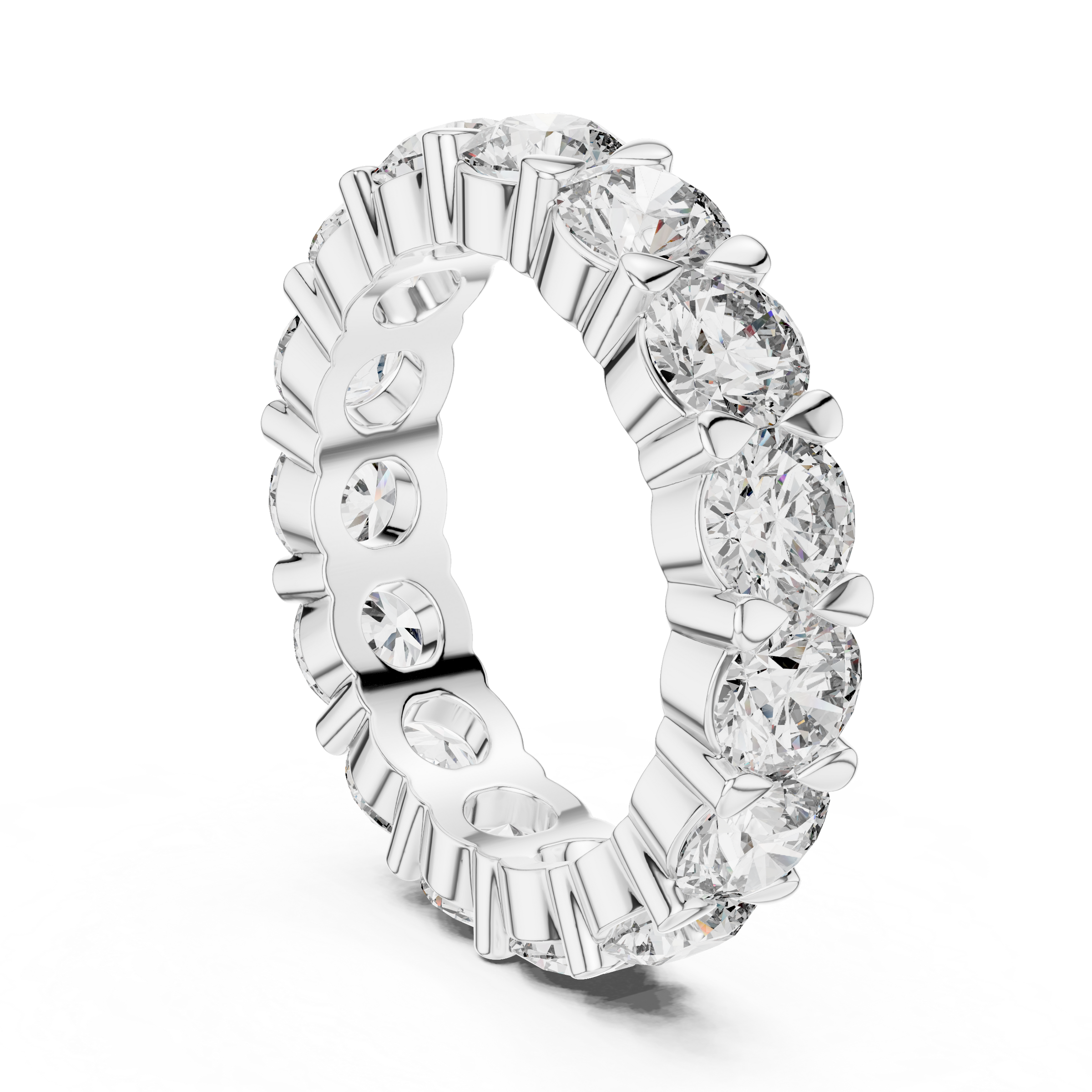 Full Eternity 0.35 Pointer Each Round Lab-Grown Diamond Ring in 18K Gold