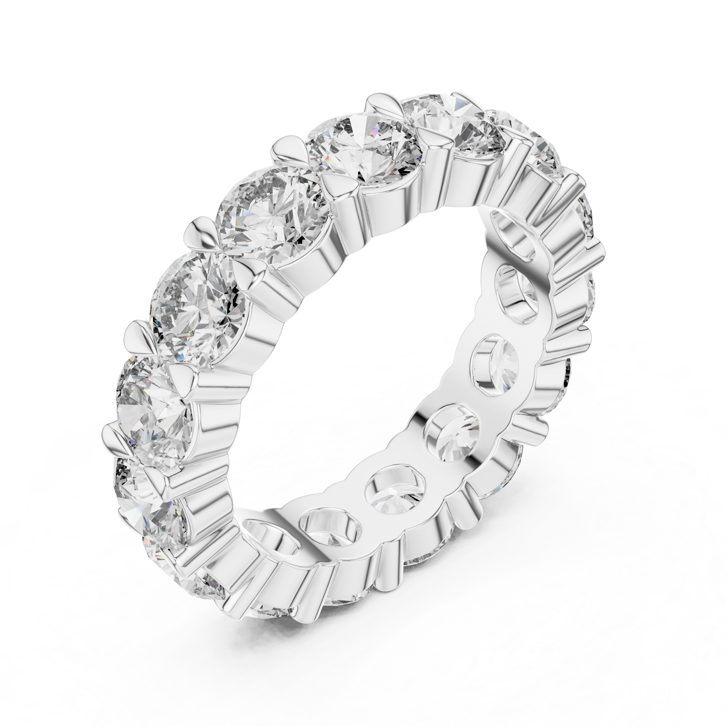 Full Eternity 0.35 Pointer Each Round Lab-Grown Diamond Ring in 18K Gold